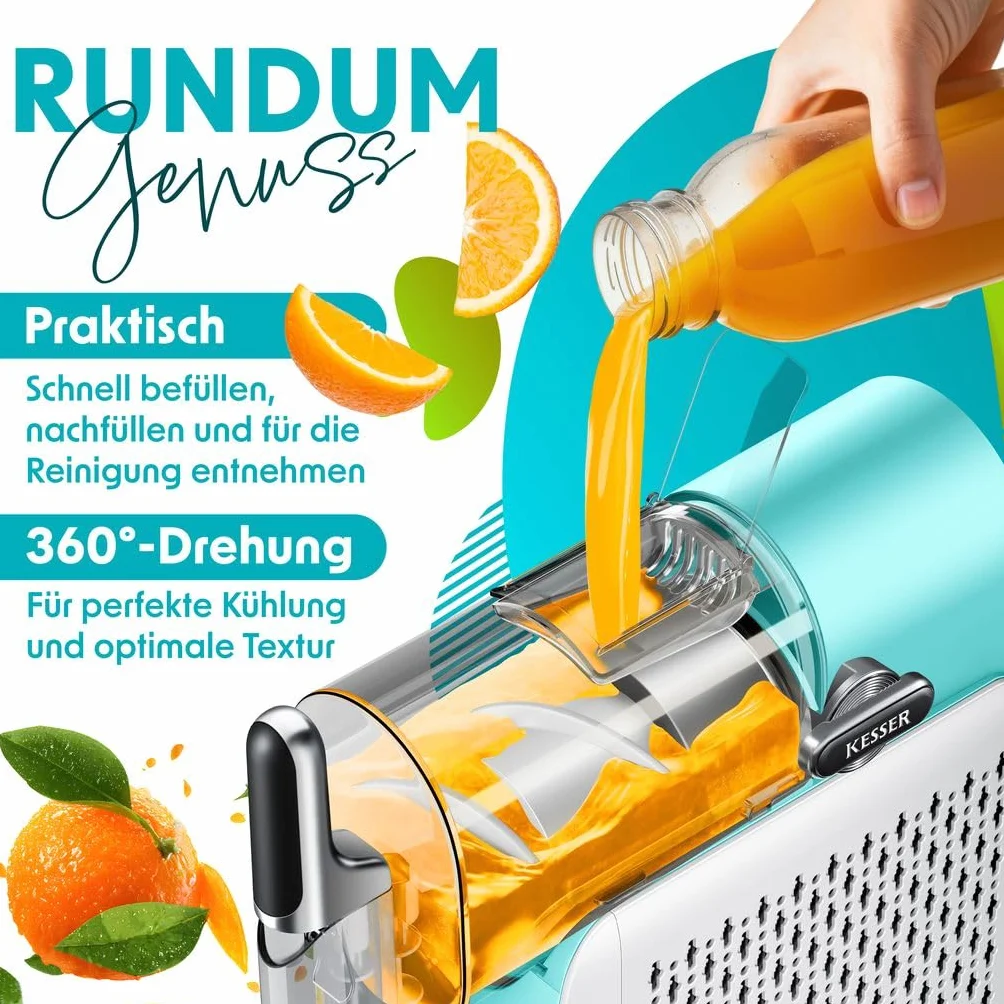 KESSER® Máquina de Slush 2L 6 Programas Hogar Fabricadora de Slush Helados Frappés Batidos