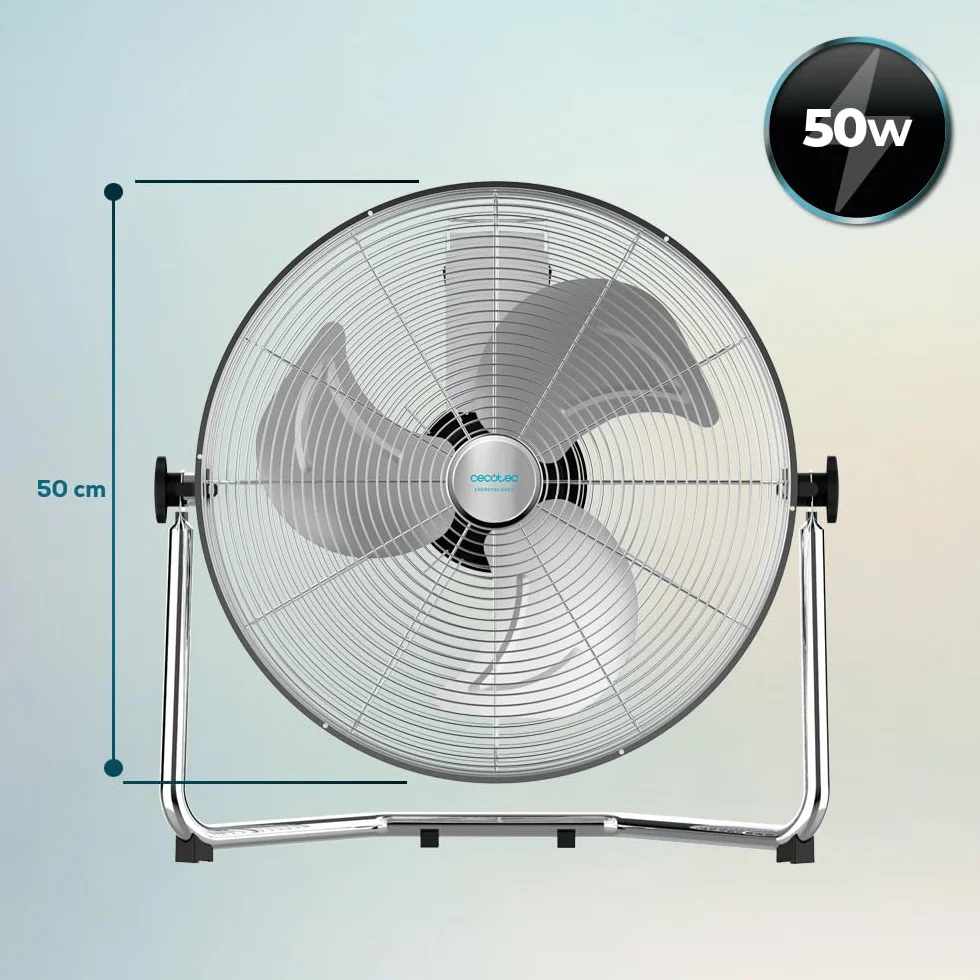 Cecotec Ventilador Industrial EnergySilence 4300 Pro 110 W 45 cm 3 Aspas Metálicas Motor de Cobre