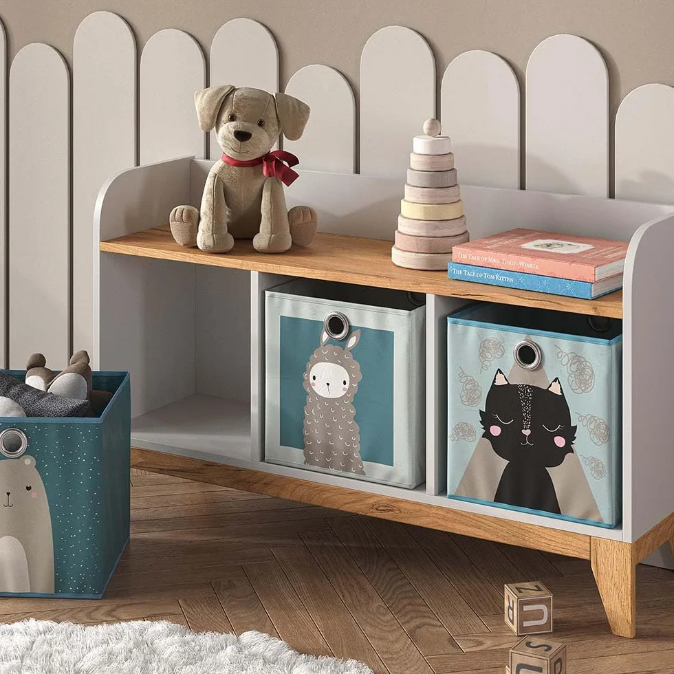 VitaliSpa Malia Estante Infantil Blanco 107.2x63.8 cm 3 Compartimentos para Juguetes