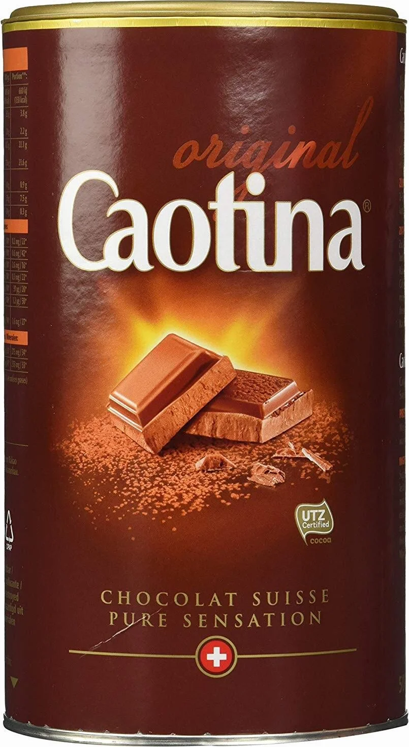 Caotina Original Chocolate Tin White + Milk, 2 Pack (2x500g)