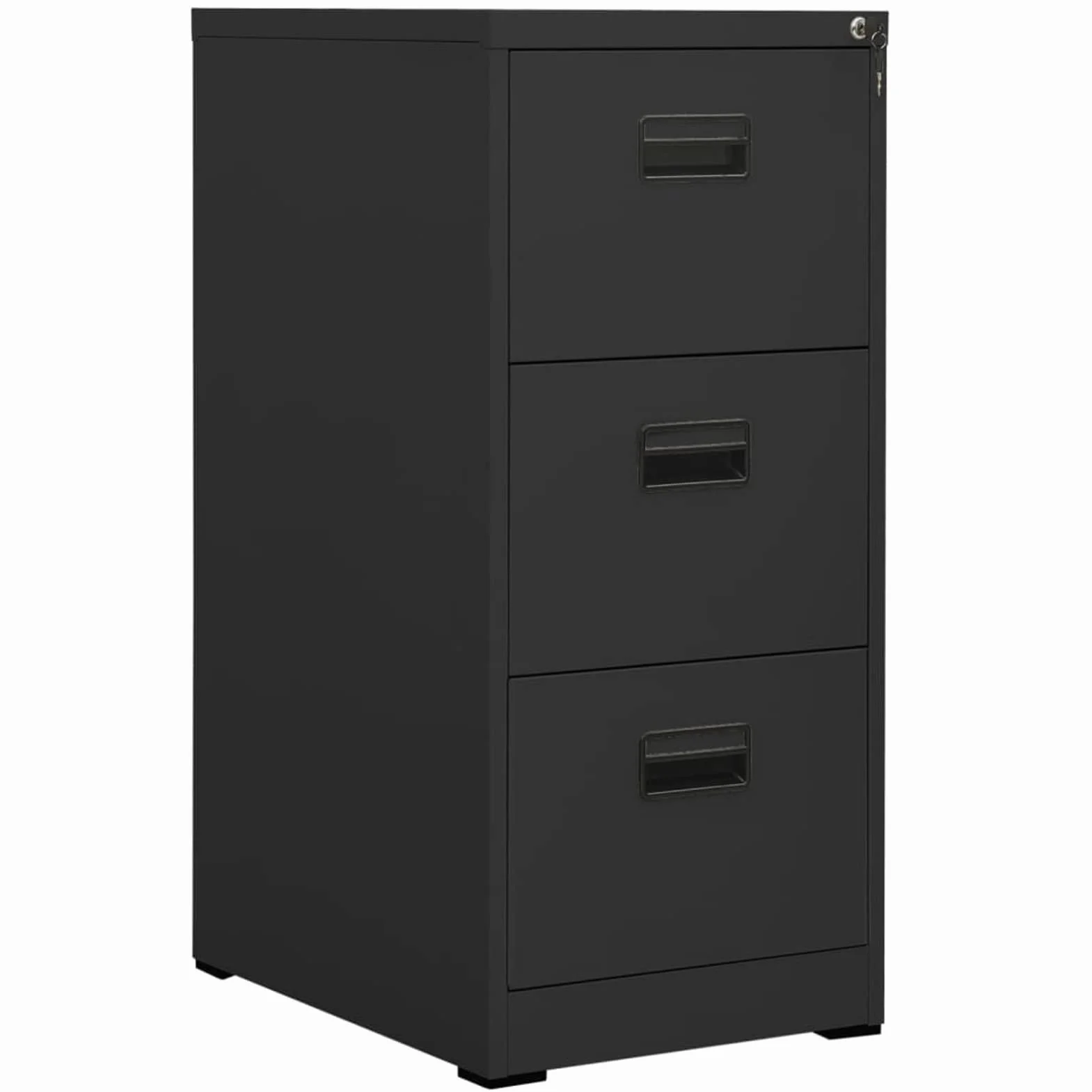 ZEYUAN Armario archivador, Armario Oficina, Mueble Archivador, Cajonera Oficina, Cajonera Archivador, Mueble Cajonera, Archivador Oficina, de Acero Antracita 46x62x102,5 cm