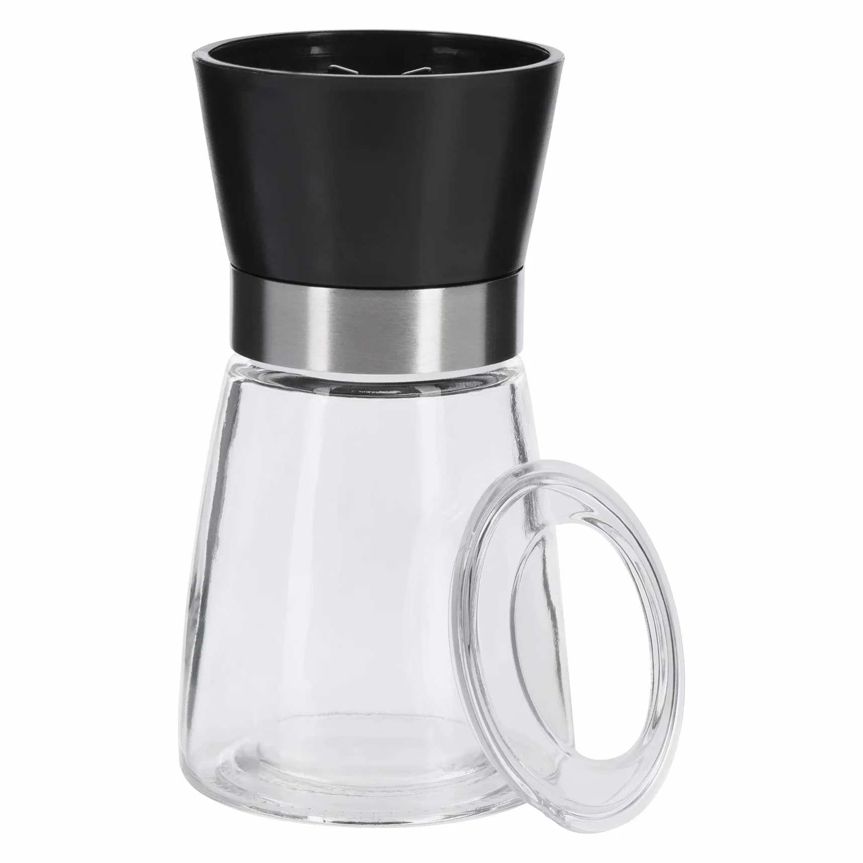 Westmark Molino de especias cerámico regulable 6.8x6.8x13.2 cm Negro/plata/transparente