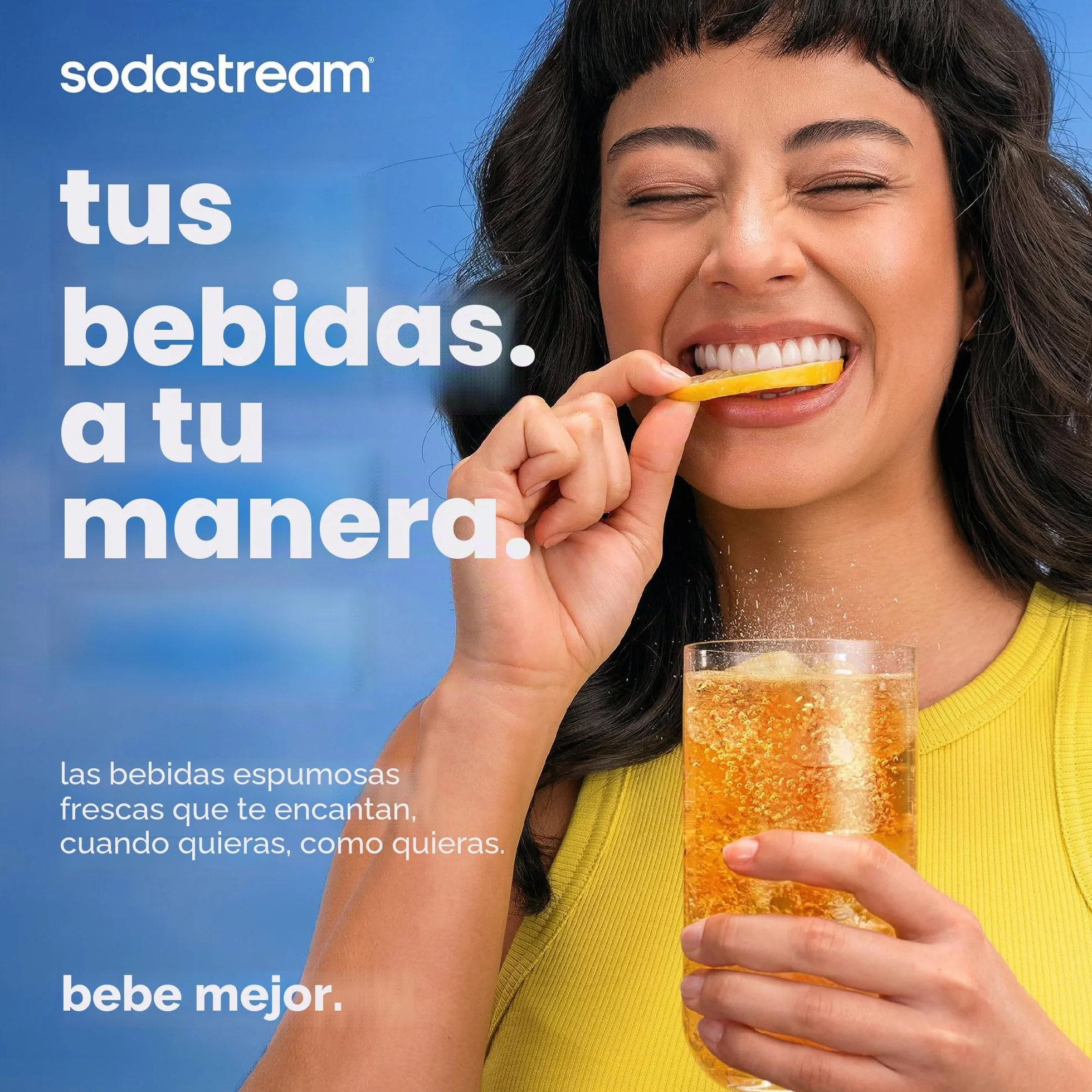 SodaStream Terra Negro Gasificador de Agua con Cilindro CO₂ 60L y Botella 1L