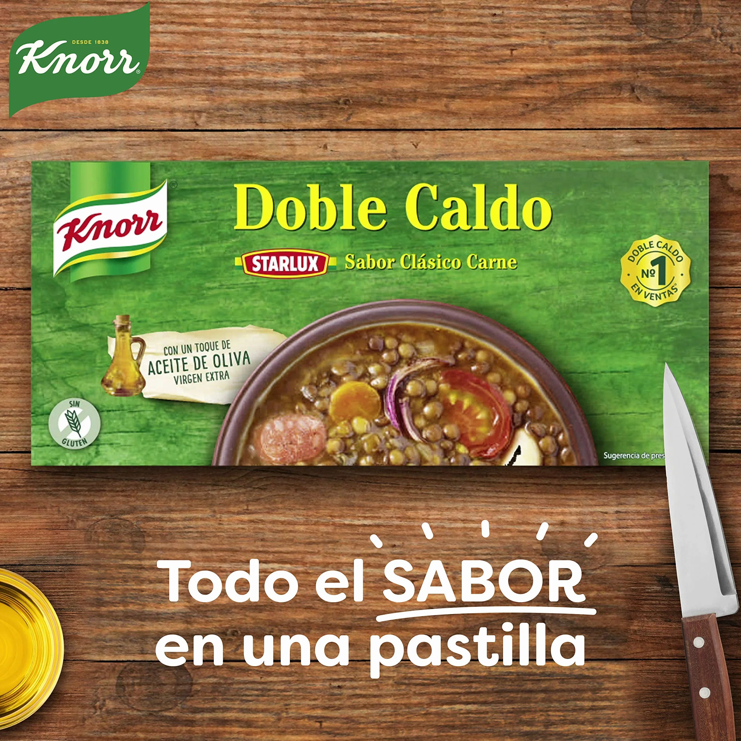 Knorr Doble Caldo en Pastilla Carne, 240g