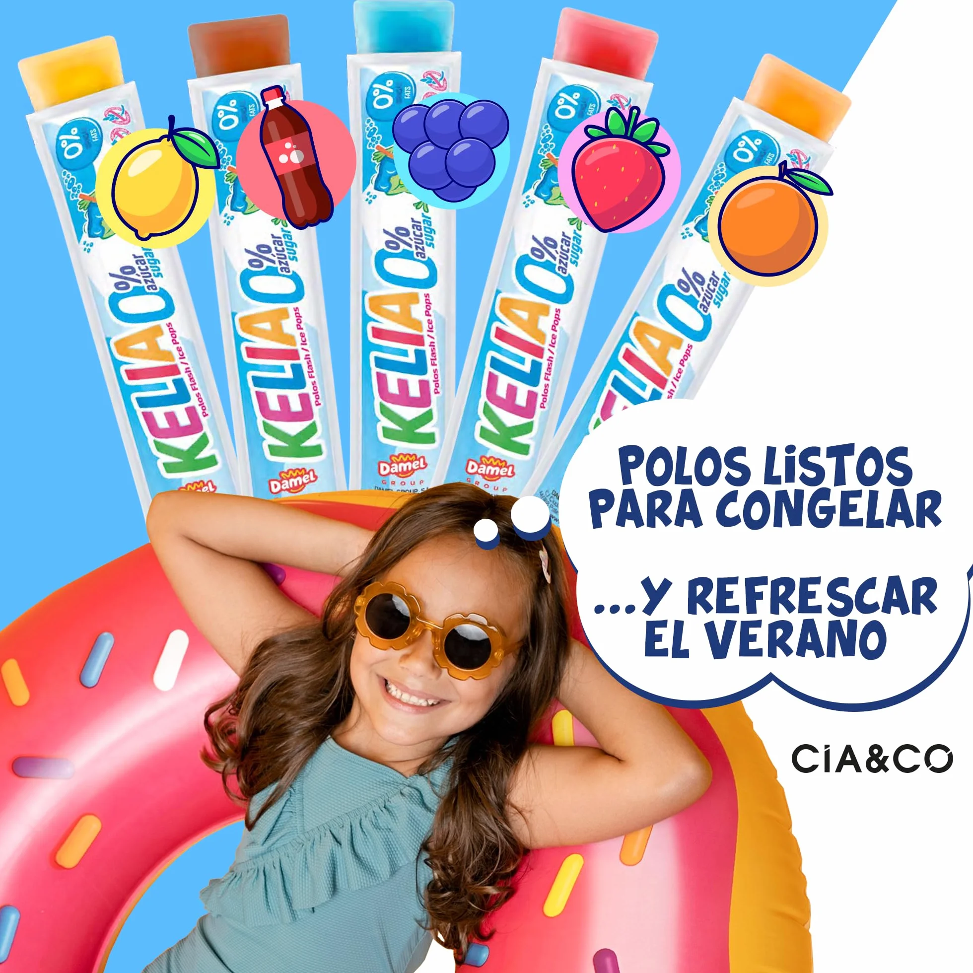 Polos para Congelar 0% Azúcar Flashes de Hielo Sabores Variados Sin Gluten Sin Lactosa Veganos Cia&Co