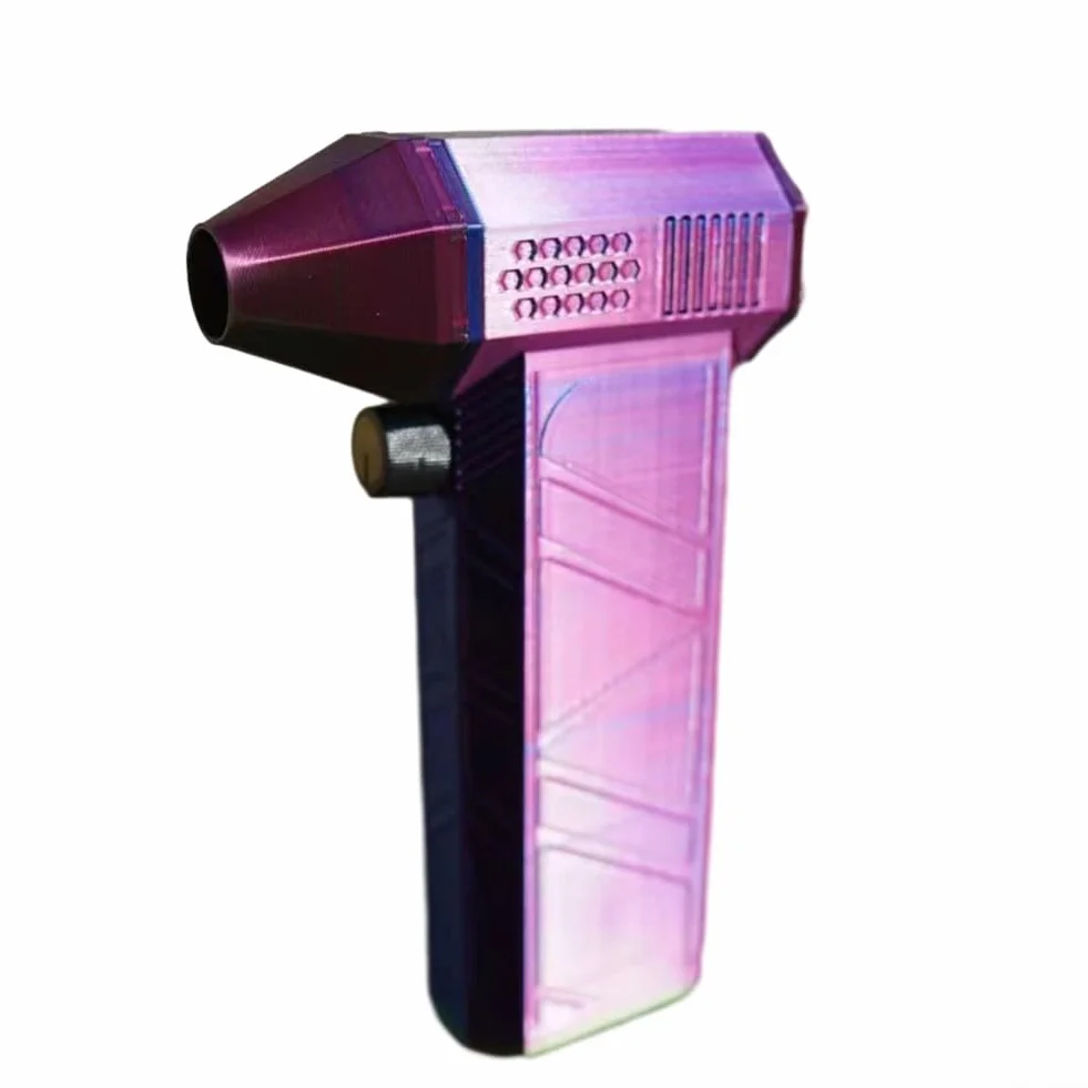 Mini ventilador turbo jet, 29 mm, 13 aspas, 110000 rpm, 13.5 cm, ventilador turbo tricolor brillante de seda