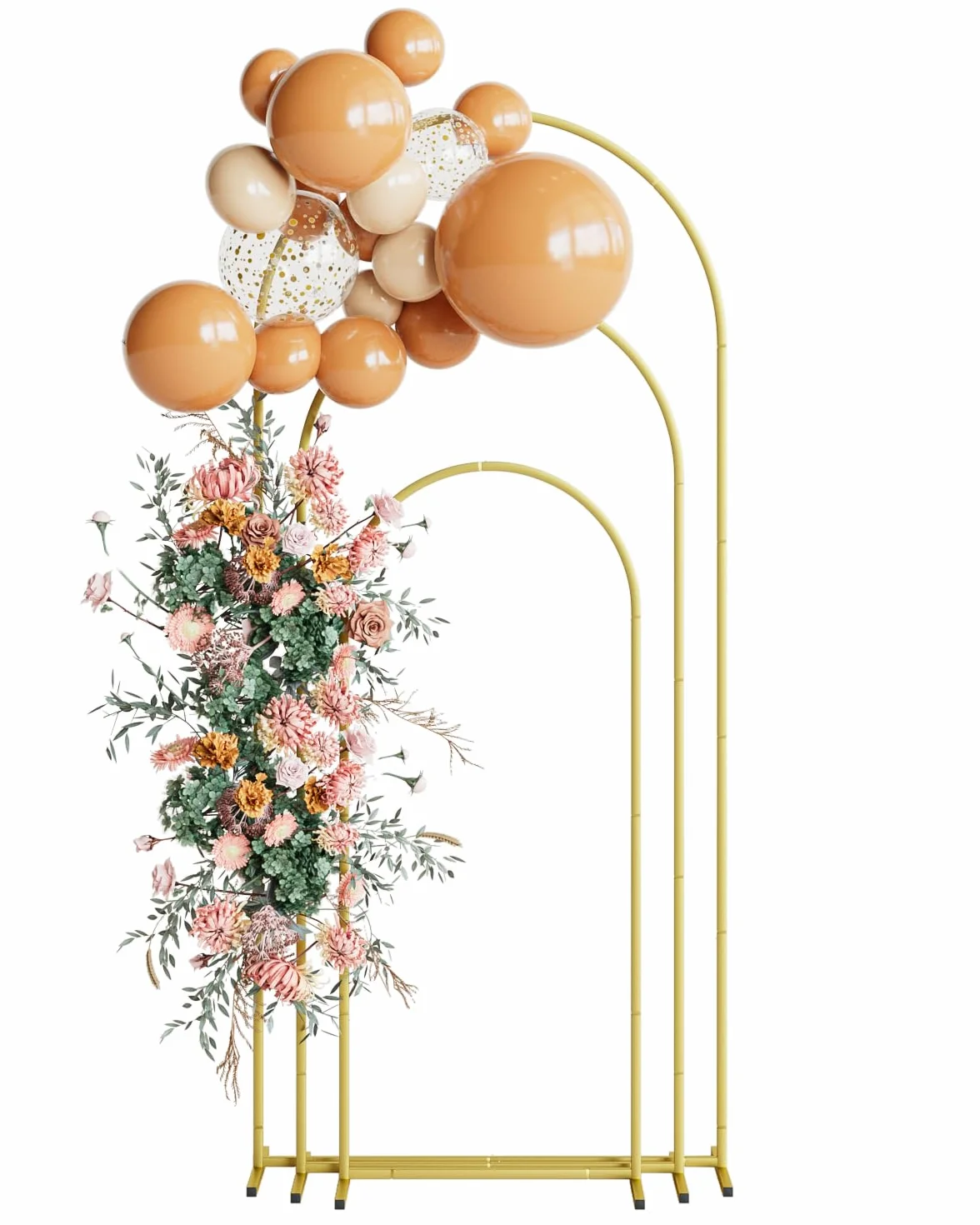 Arco de boda conjunto soporte metal dorado pies 6 5 4 marco decoración ceremonia