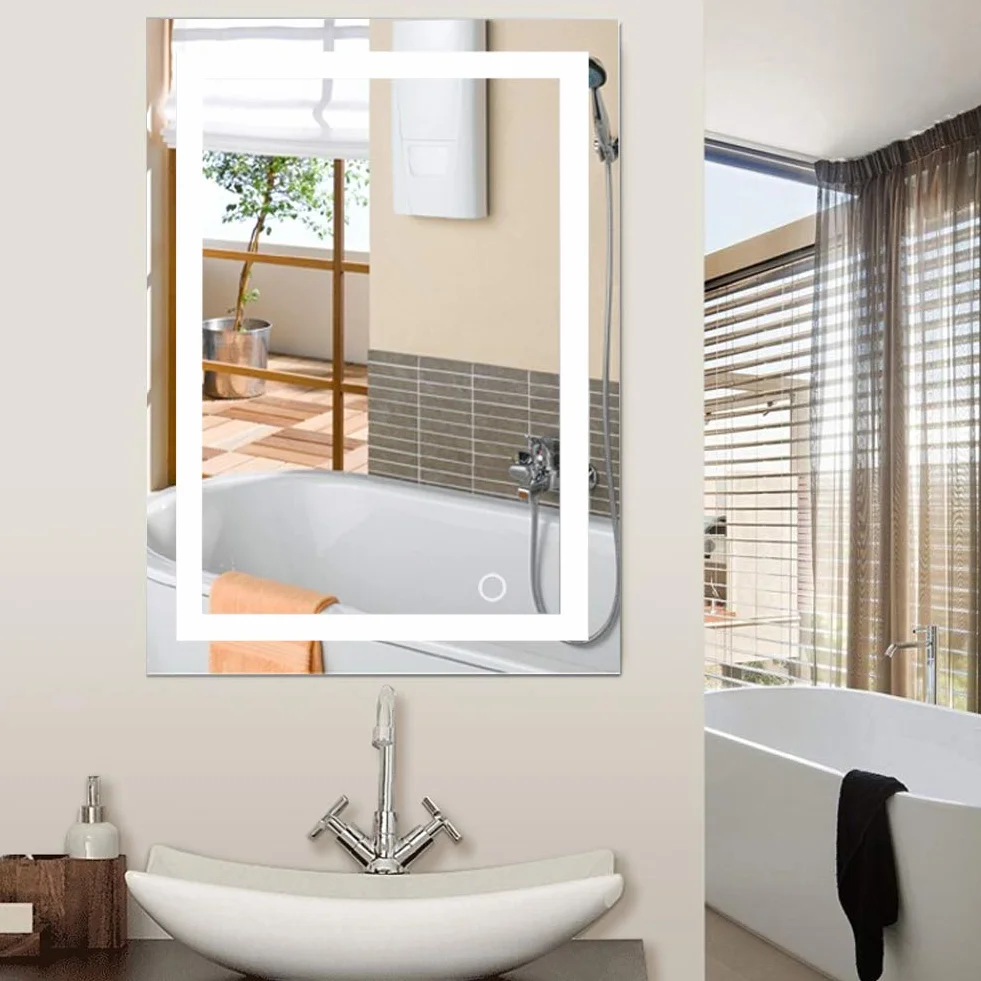 60 x 80 cm Espejo de baño iluminado LED montado en la pared Espejo de luz LED (60x80cm)