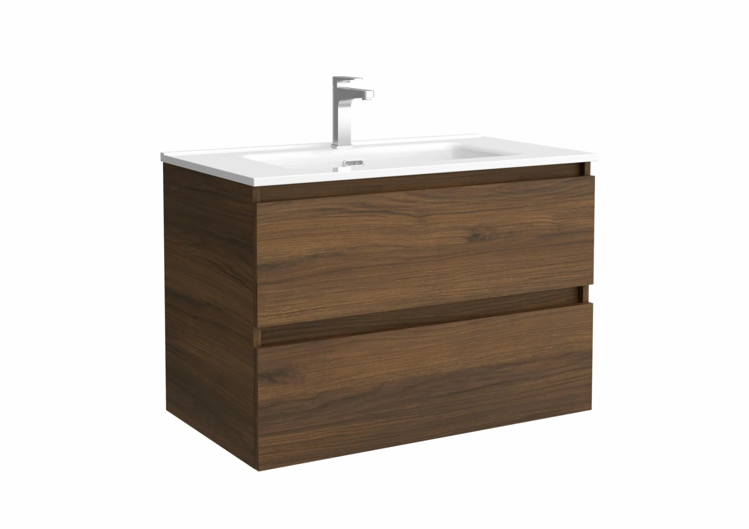 Salgar Mueble de baño Bequia 80cm + Lavabo cerámica | Nogal|80x45x56