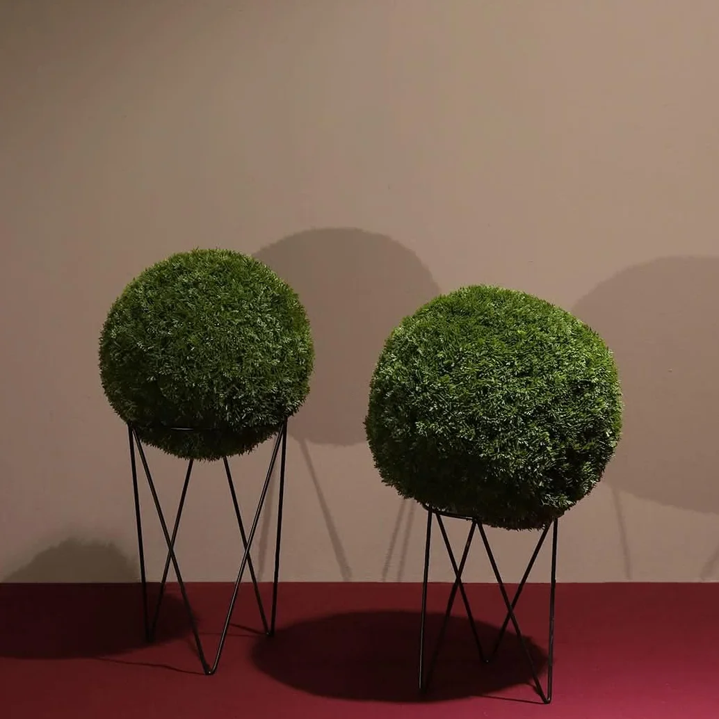 Bola de Boj Artificial Kenia 33 cm de diámetro | Esfera Artificial Exterior con Protección UV 5 Años | Topiario Decorativo para Jardín, Terraza y Entrada