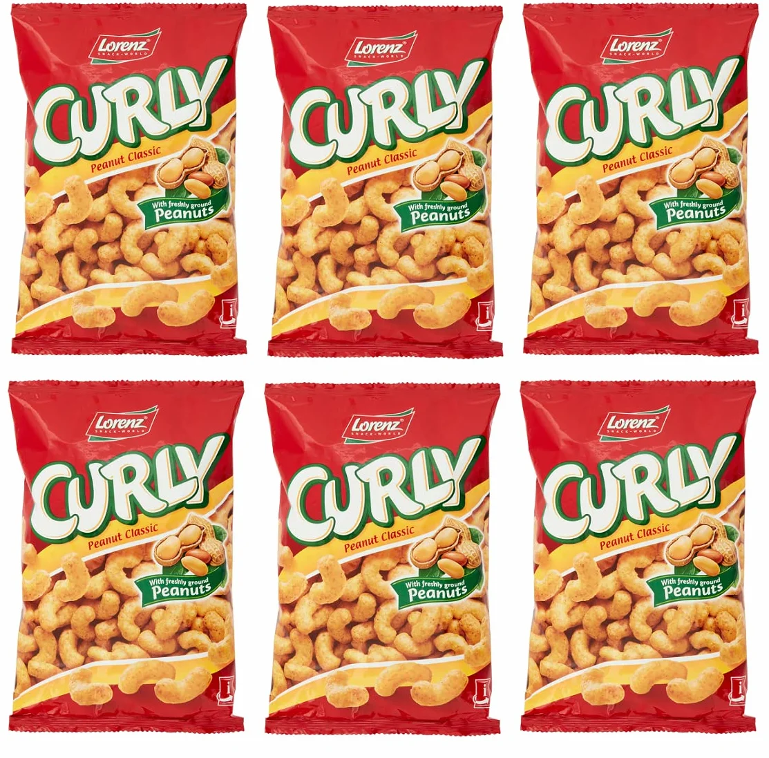 Lorenz Curly Peanut Classic Cacahuetes Rizados Clásicos Snack Salado 60g Bolsa