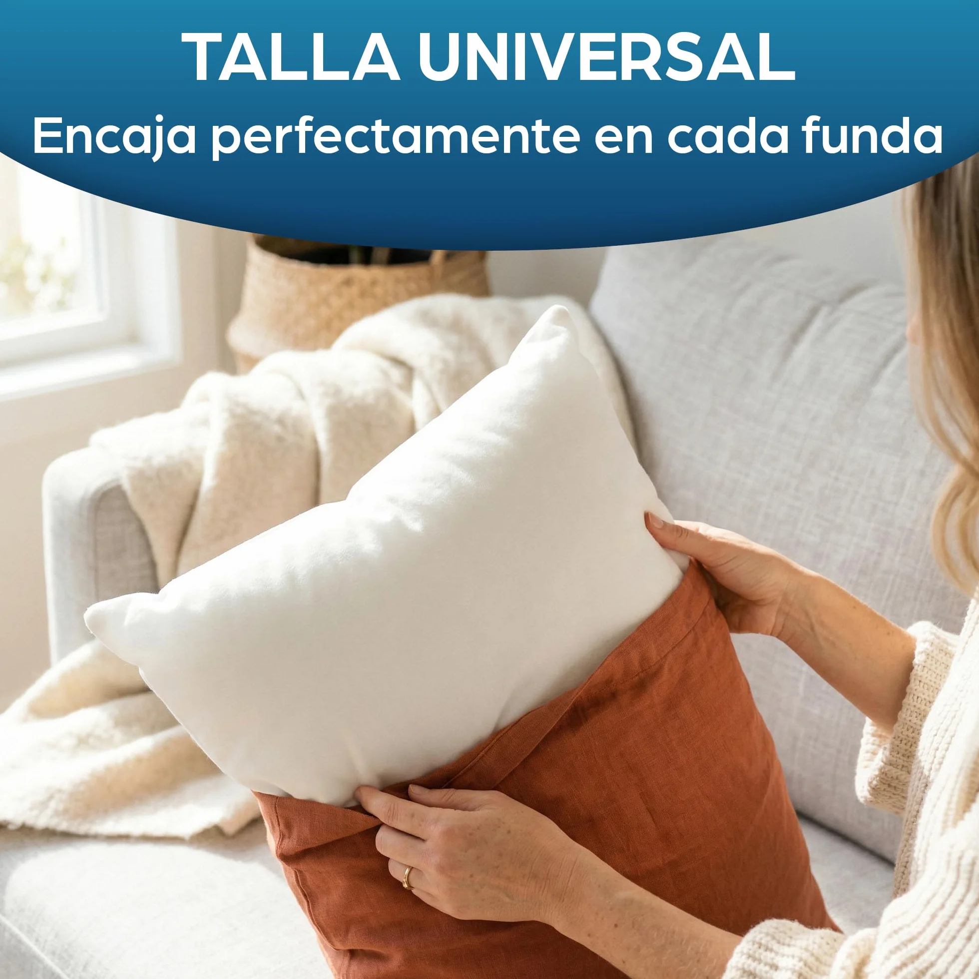 Flowen Almohada 40x60 cm Fibra Siliconada Hipoalergénica Oeko-Tex® Antialérgica Indeformable Pack 2
