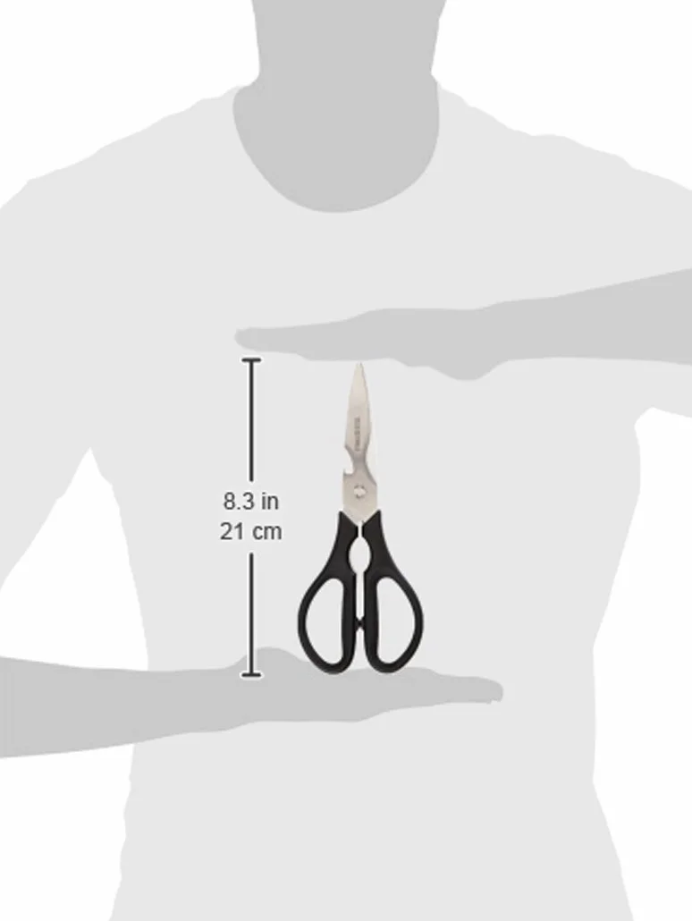 Amazon Basics Tijeras de Cocina multifunción 20,32 cm Negro
