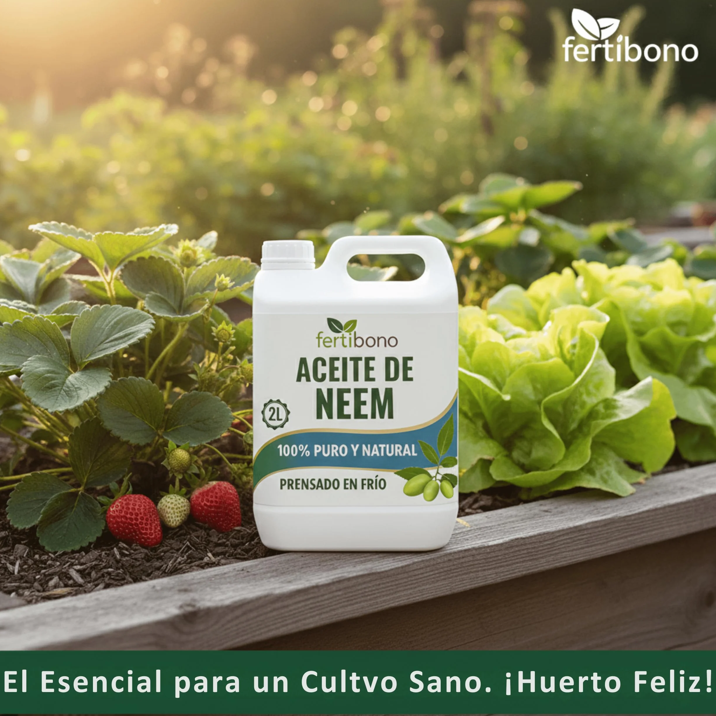 FERTIBONO Aceite de Neem 100% Puro 2L Prensado en Frío
