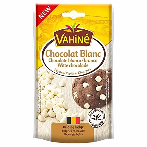 Vahiné Chocolate Blanco Pepitas Origen Belga 100 g Lote de 3