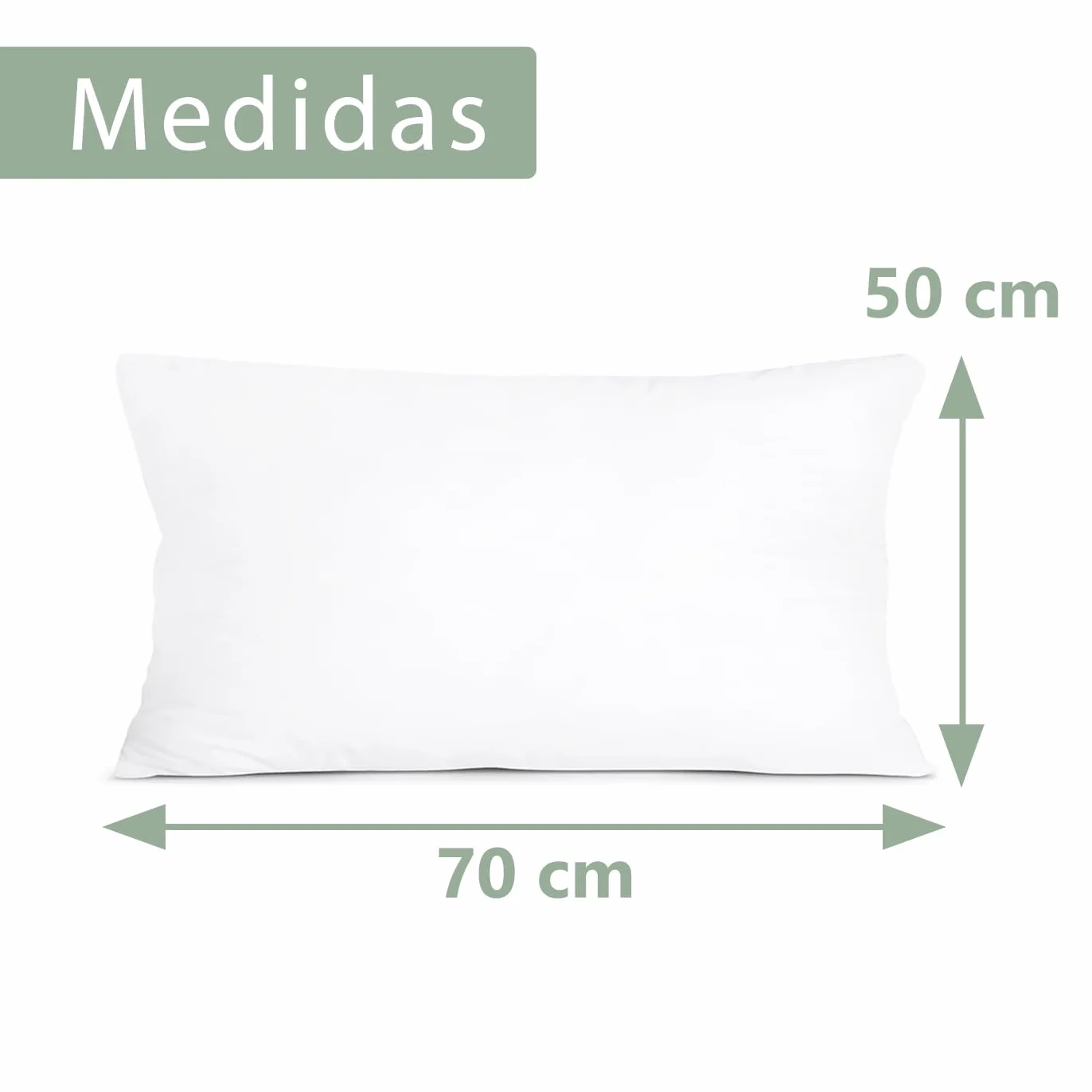 MERCURY TEXTIL Relleno de Cojín Juego de 2/4 Unidades Antialérgico Fibra Hueca Alta Recuperación 50x70 cm