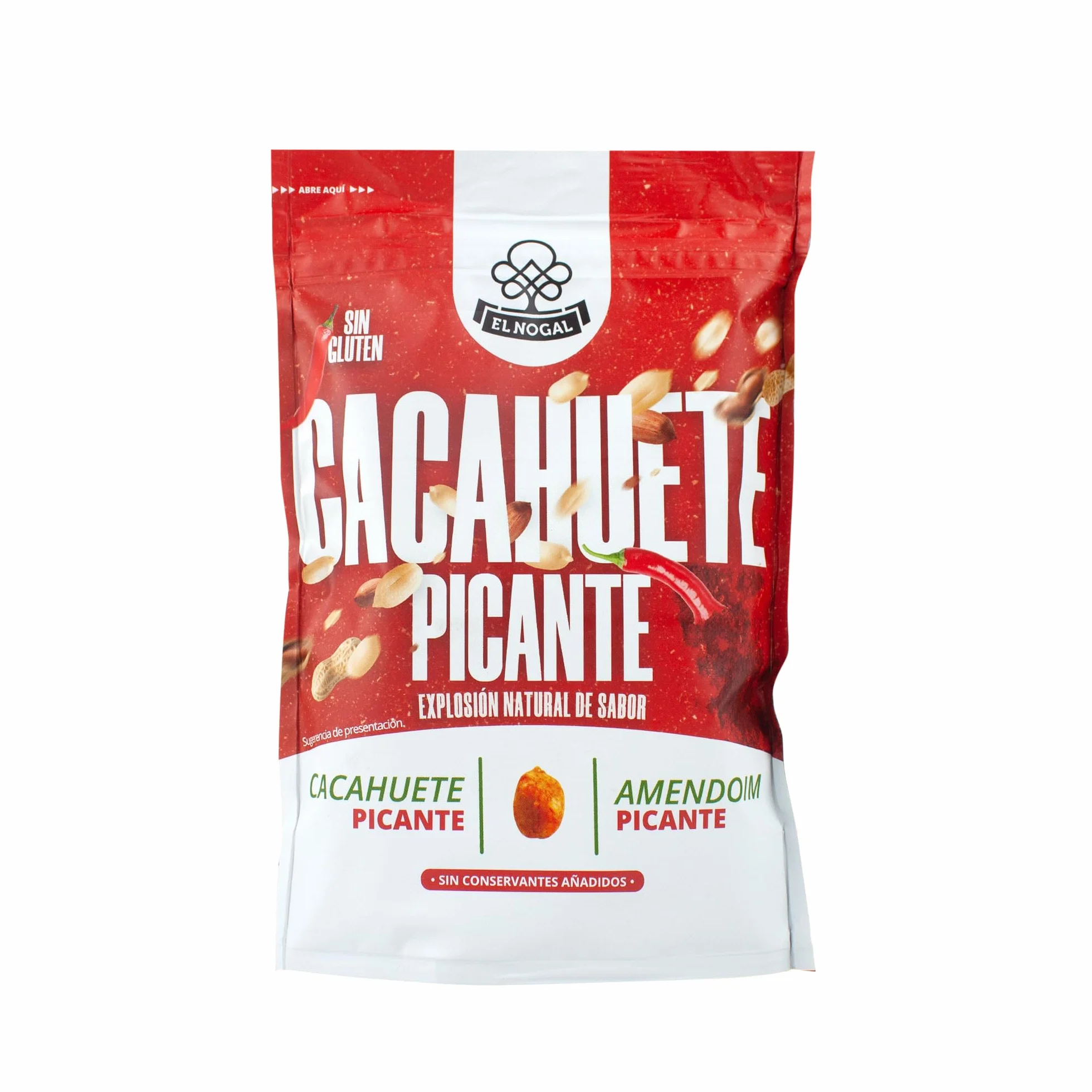 EL NOGAL Frutos Secos Cacahuete Repelado Picante Doypack 125 g
