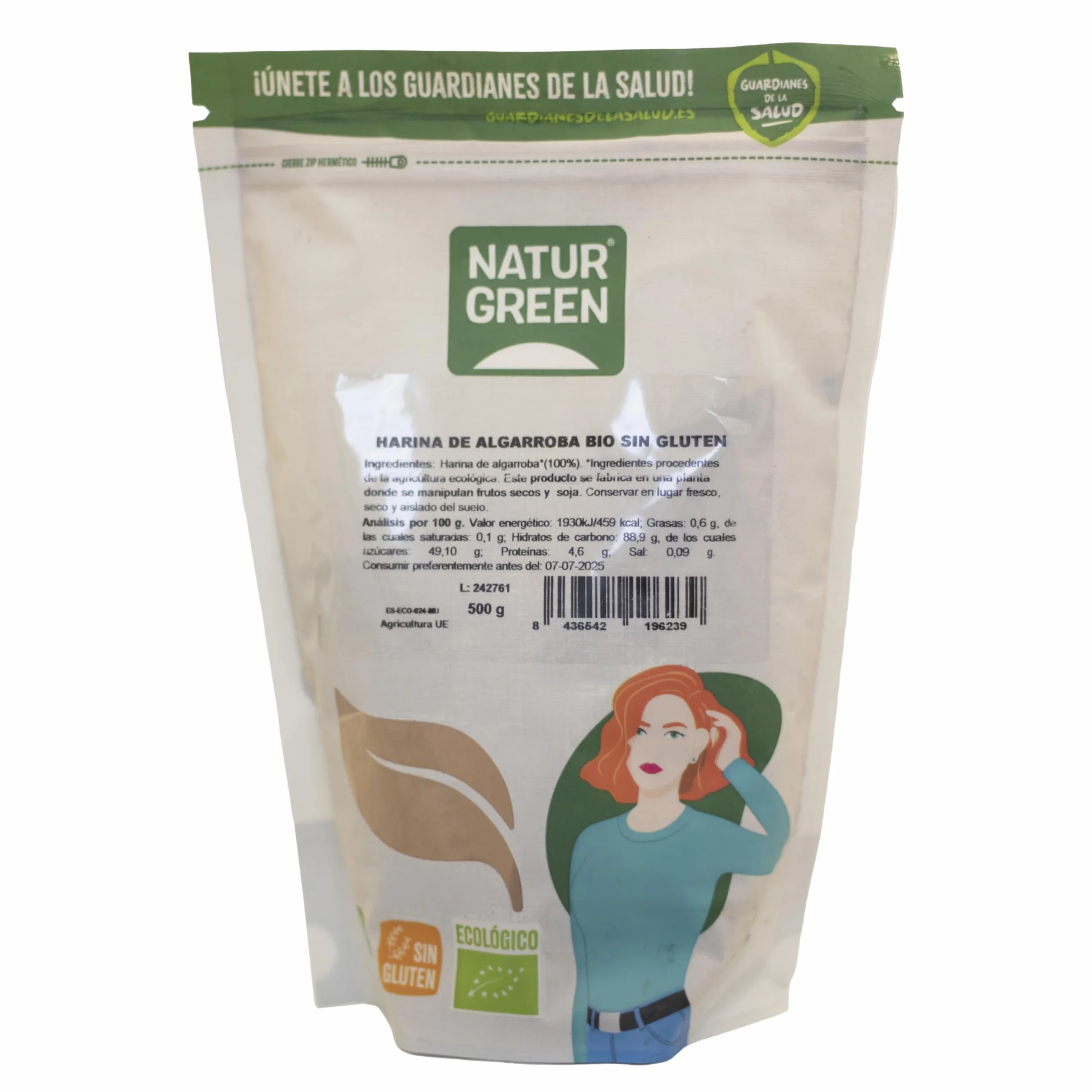 NaturGreen Harina de Algarroba en Polvo 500g