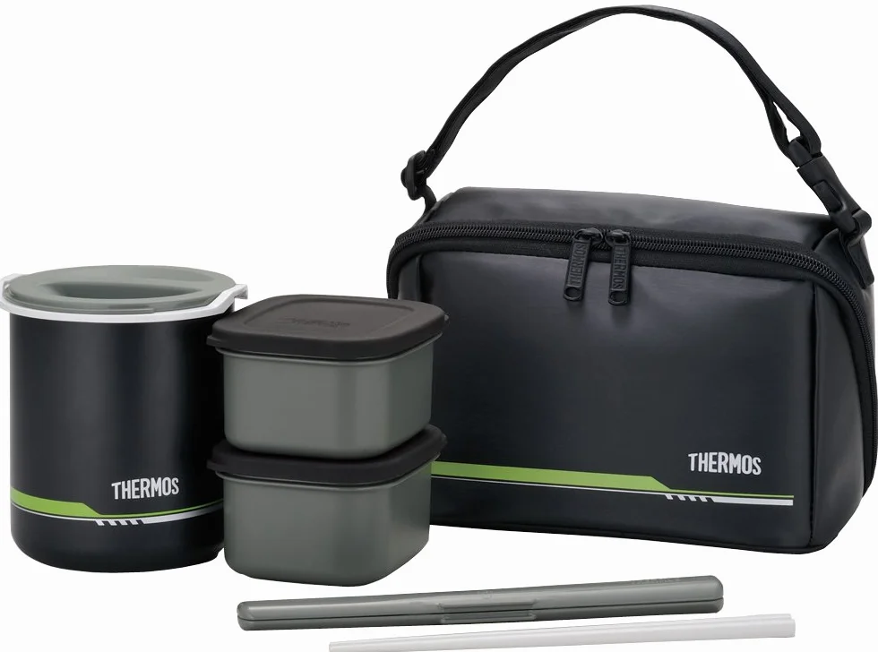 THERMOS Alrededor de 1 IR Negro Mate Fiambrera Aislamiento térmico termo-502 DBQ MTBK