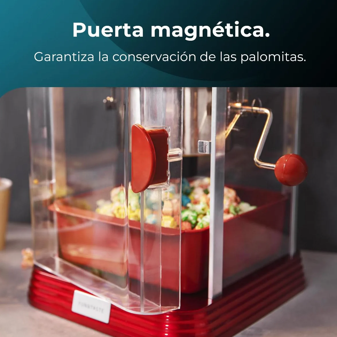 Cecotec Máquina de Palomitas Eléctrica Fun&Taste P´Corn Classic 300 W Acero Inoxidable 500 ml