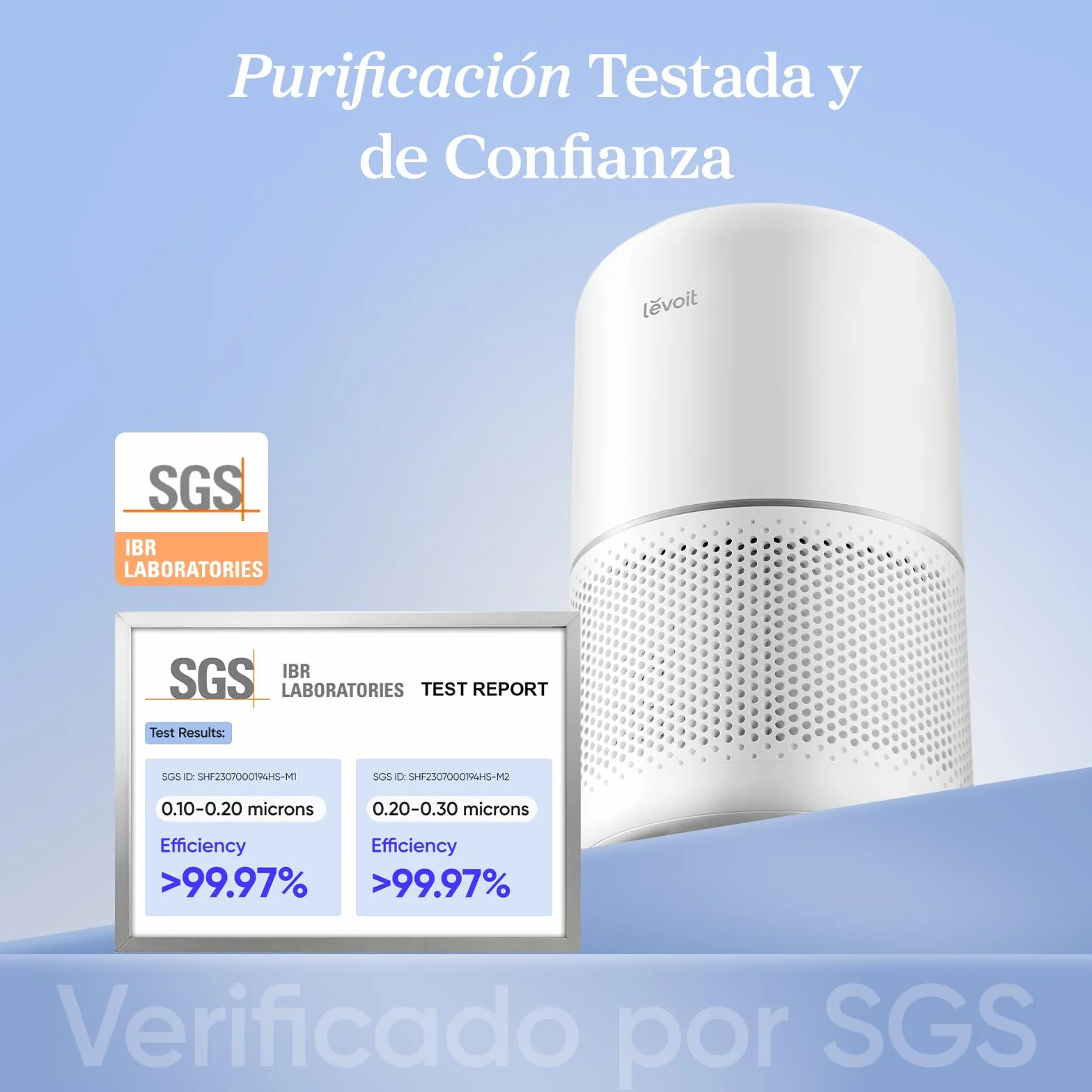 LEVOIT Purificador de Aire con Filtro Hepa, Purificador Aire Hogar para Alergias, Flitros Personalizados Elimina 99,97% del Polen, Polvo, Olores de Mascotas, Modo Sueño y Temporizador