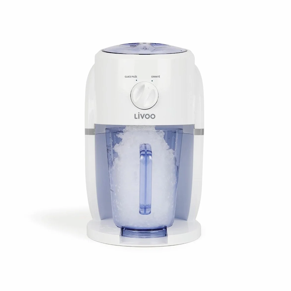Livoo DOM430-1 Picadora de Hielo 2 en 1, 250 g/min, 25 W, Blanco