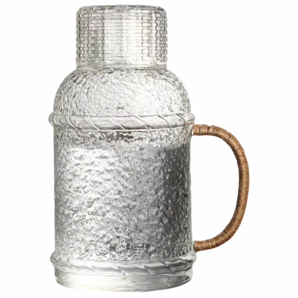 Jarra de Agua Grande Capacidad con Tapa Resistente al Calor para Hogar y Oficina Vidrio Grueso Duradero para Agua y Té