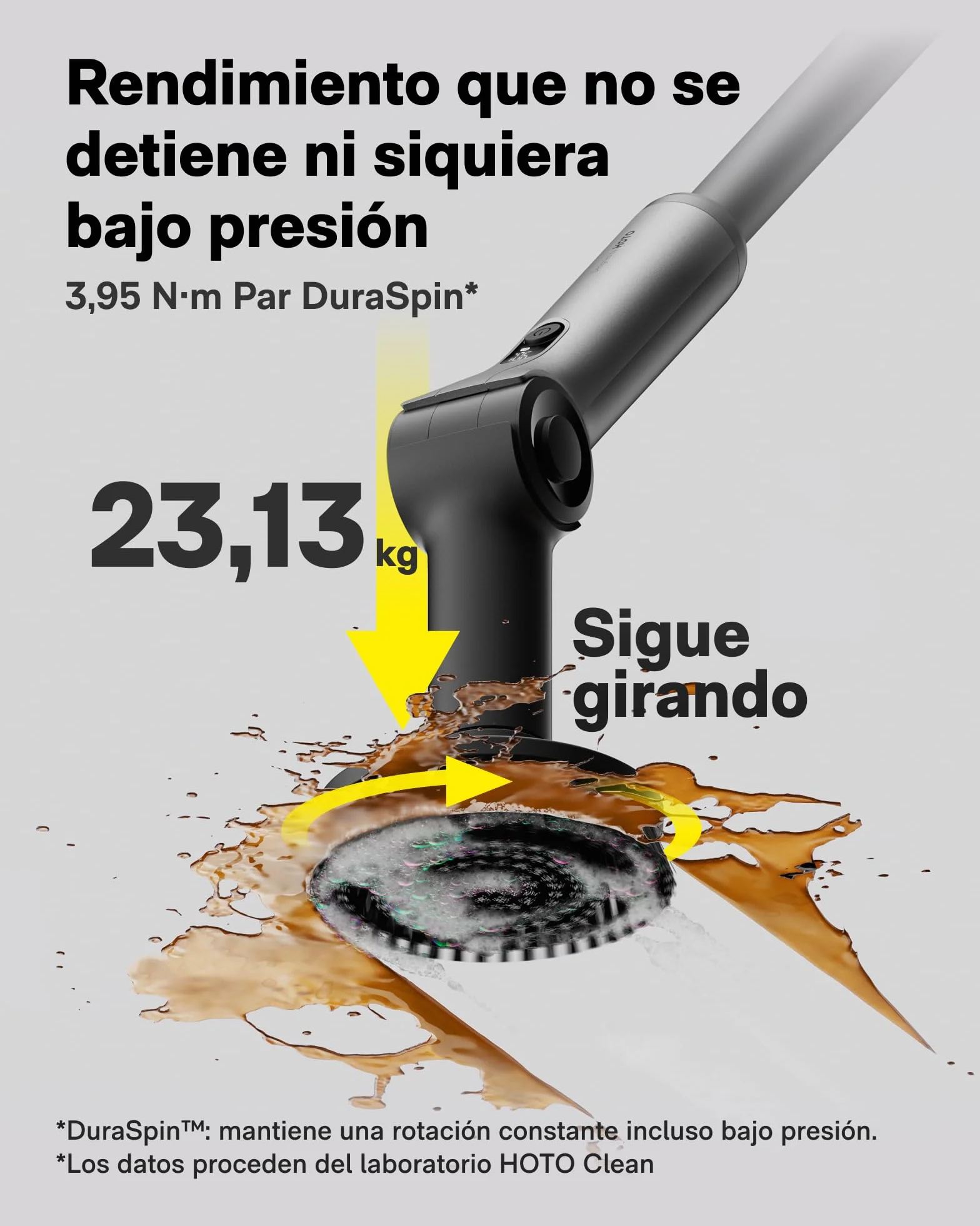 HOTO Cepillo Eléctrico Limpieza Hogar - Mango Extensible con Ángulo Ajustable, IPX7, Incluye 8 Cabezales Reemplazables para Limpieza Profunda de Baños, Azulejos y Superficies