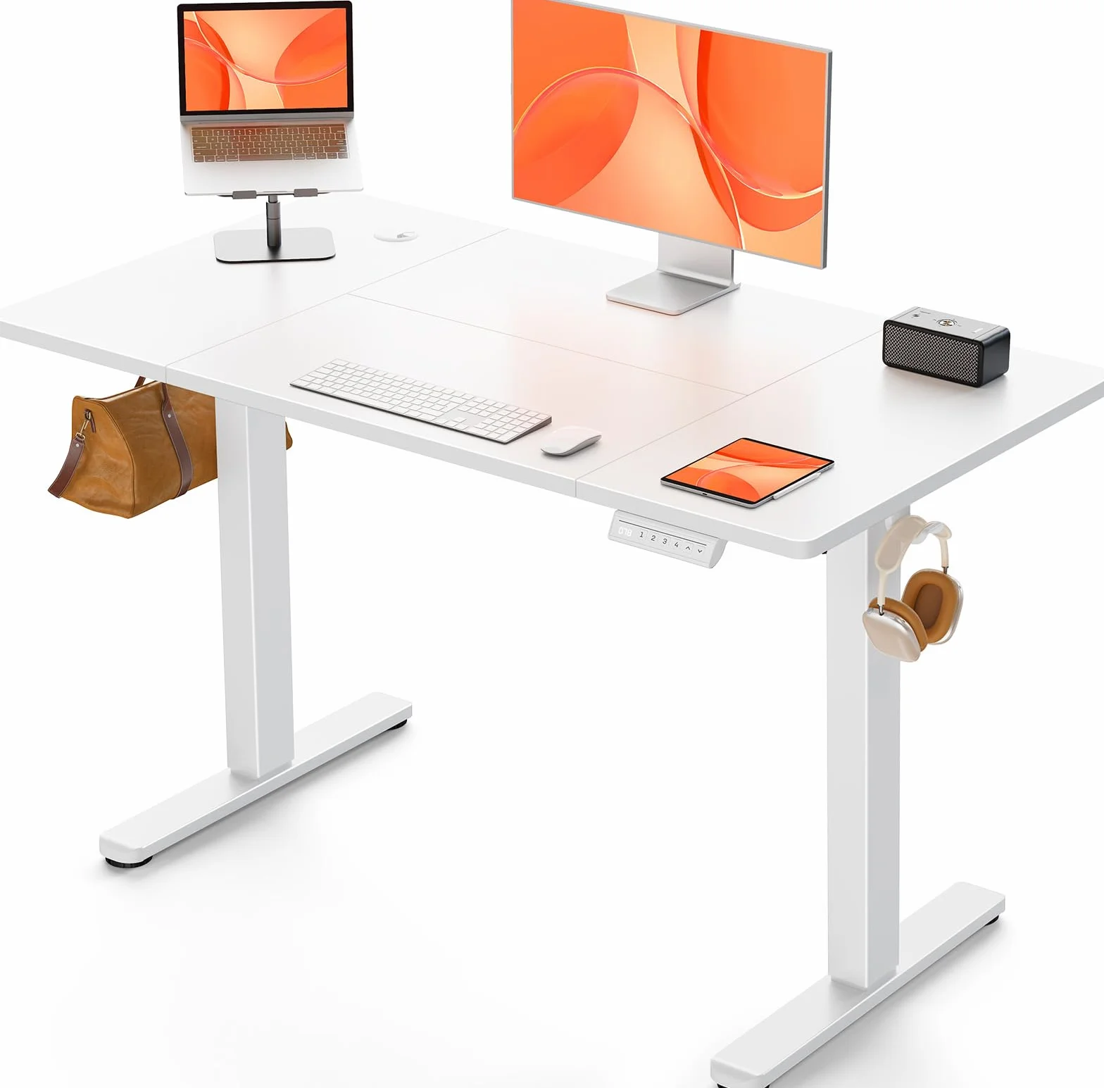 ErGear Escritorio Elevable Eléctrico 120x60 cm Mesa de Trabajo Ajustable en Altura