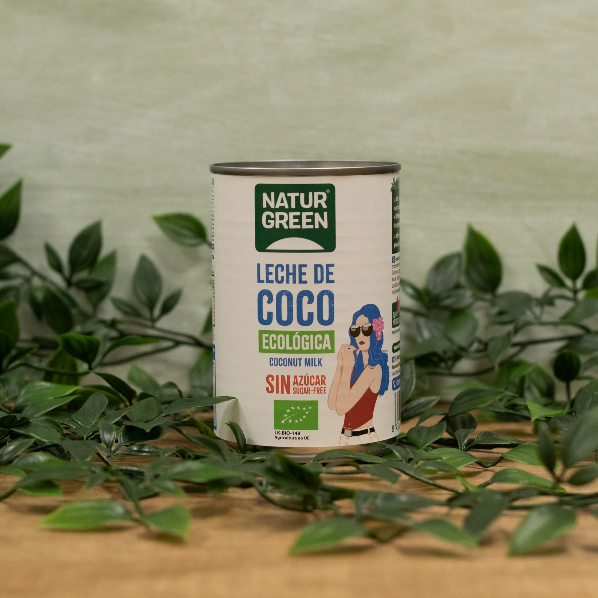 NaturGreen Leche de Coco BIO Cremosa Ecológica Sin Azúcar 400 ml