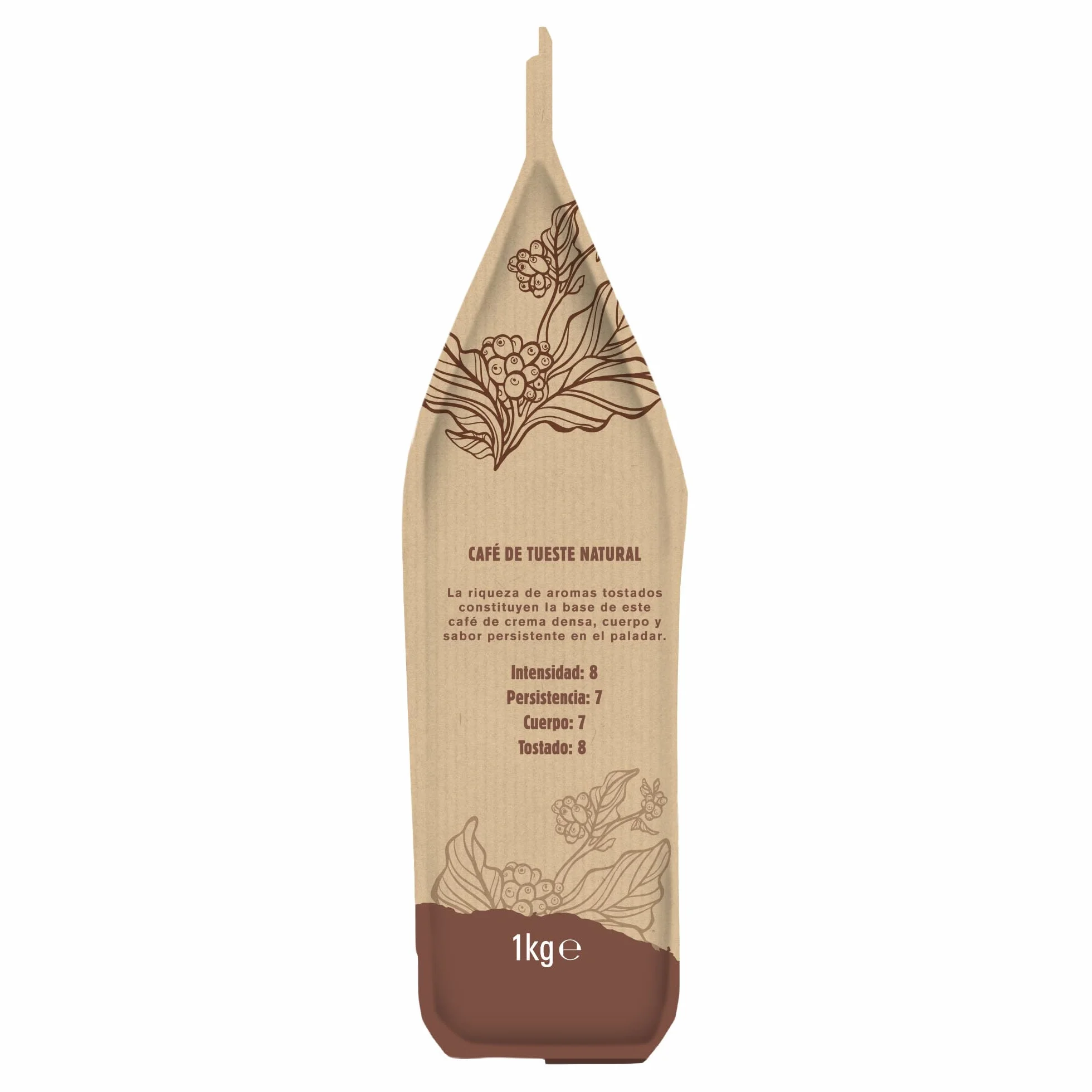 Bonka cafe en grano tostado natural para hostelería, 1 kg paquete