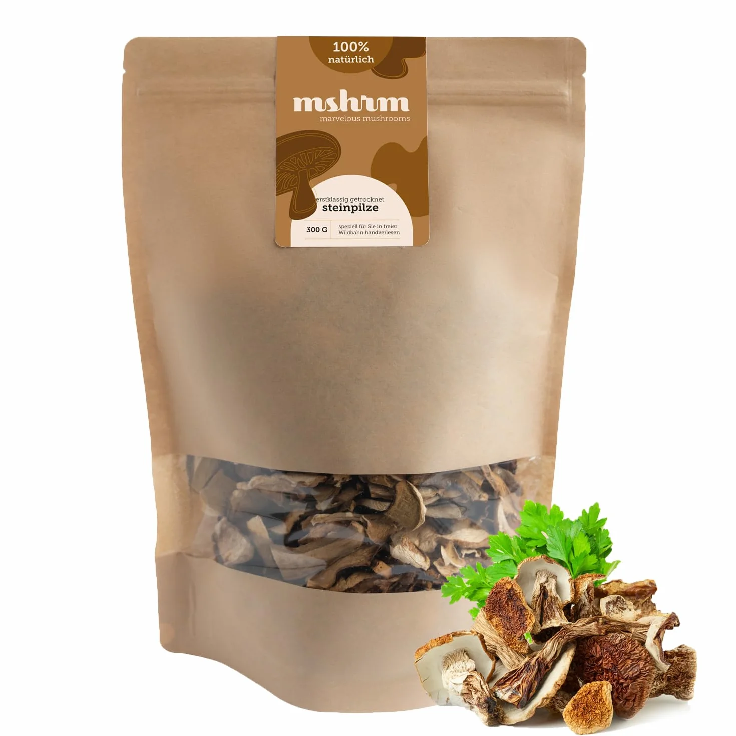 Setas Porcini Secas 300g Clase 1 - Setas de Piedra Secas de Cultivo Sostenible