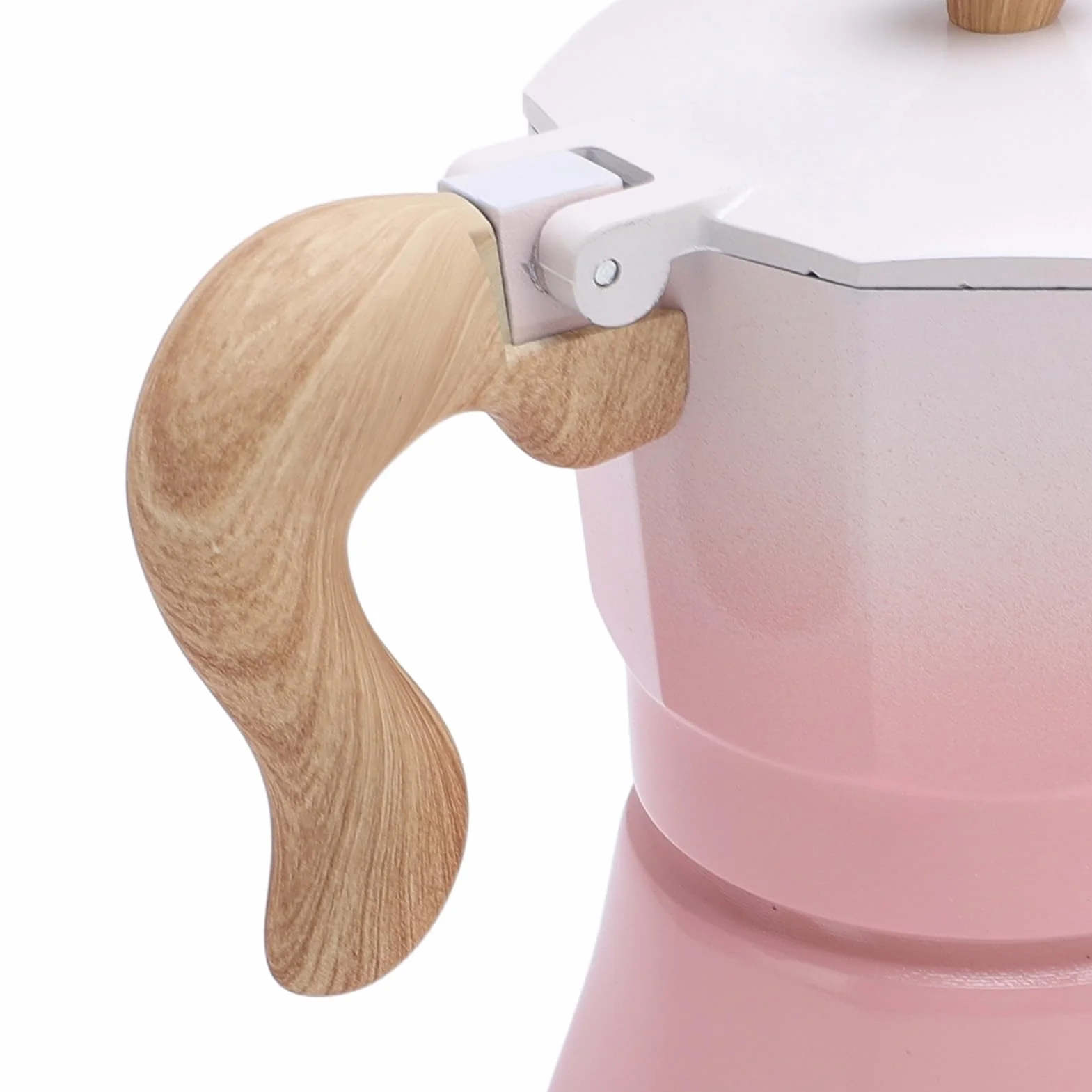 Percolador de Café para Estufa, Pot de Aluminio de Válvula Única 150ml, Gradient Pink