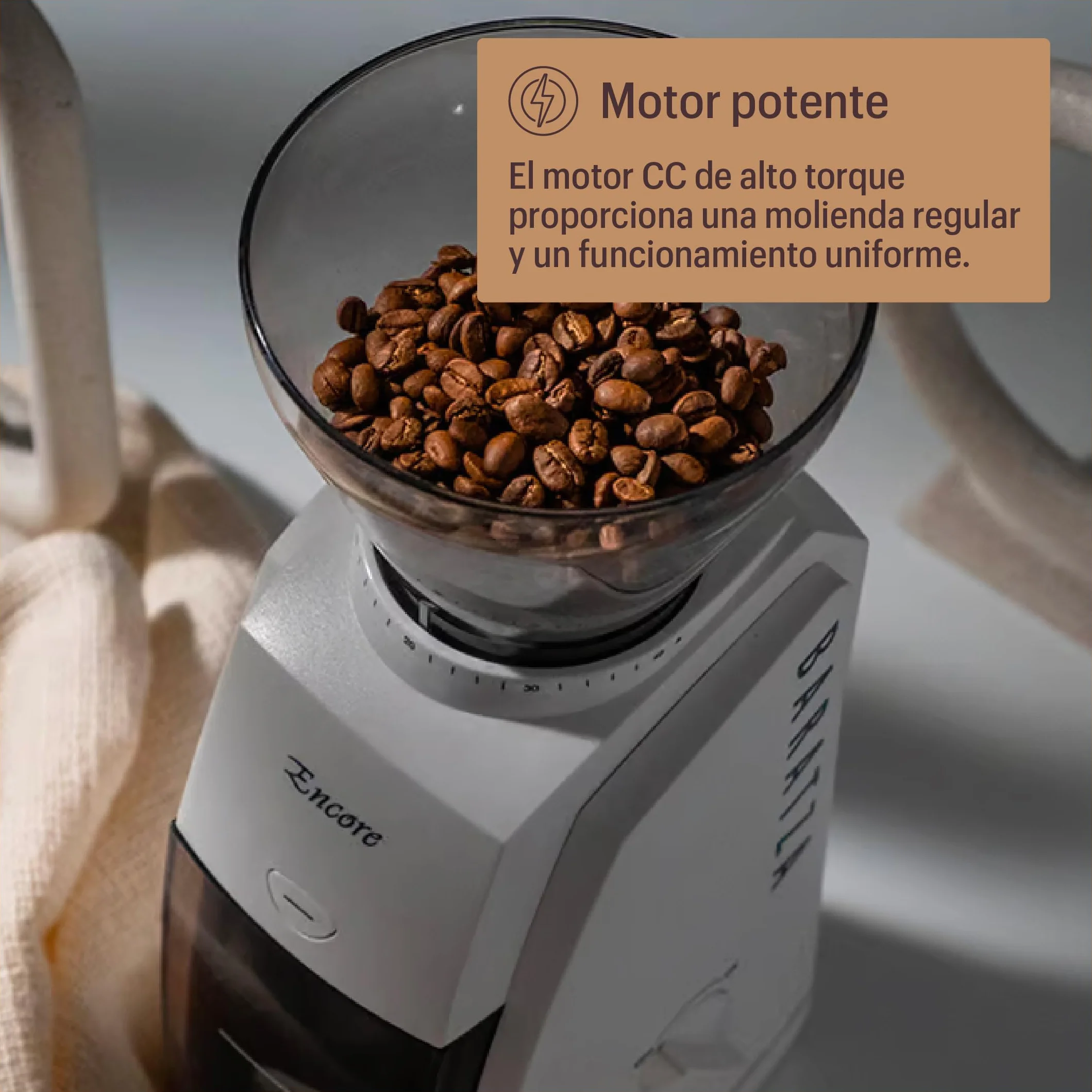 Baratza - Encore 230V Molinillo Eléctrico de Café en Grano - Coffee Grinder con 40 Ajustes, Negro