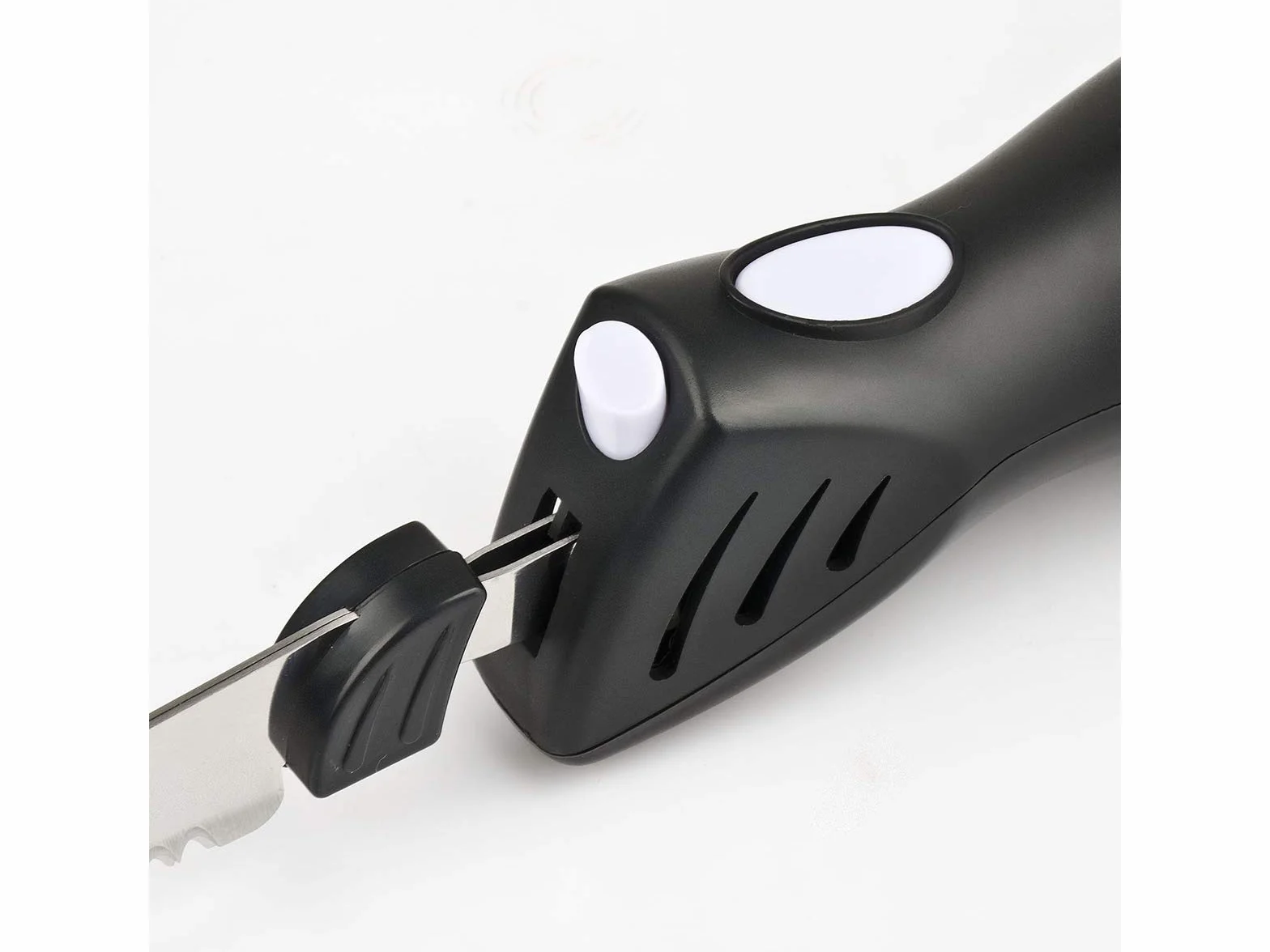 Girmi CT10 Cuchillo Eléctrico, 45 W, Motor DC, 2 Juegos de Cuchillas de Acero Inoxidable, Negro