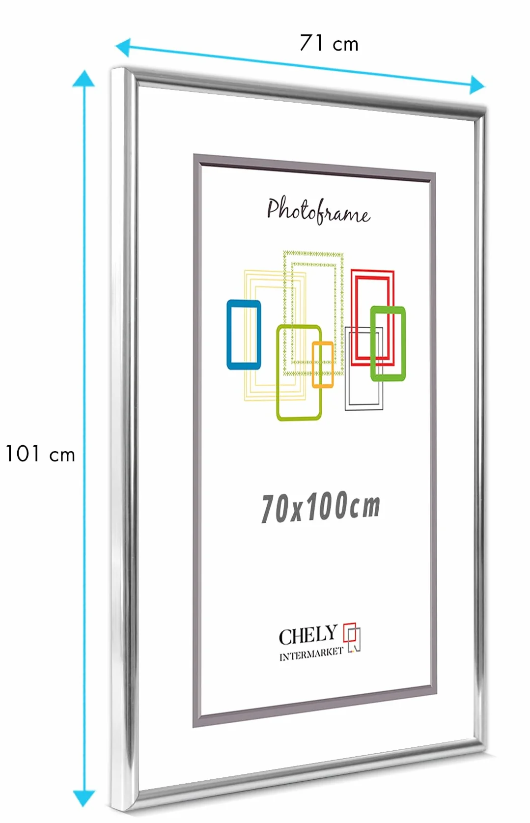 CHELY INTERMARKET MOD311 Marco Fotos Decorativo 70x100cm Plateado 1 Unidad