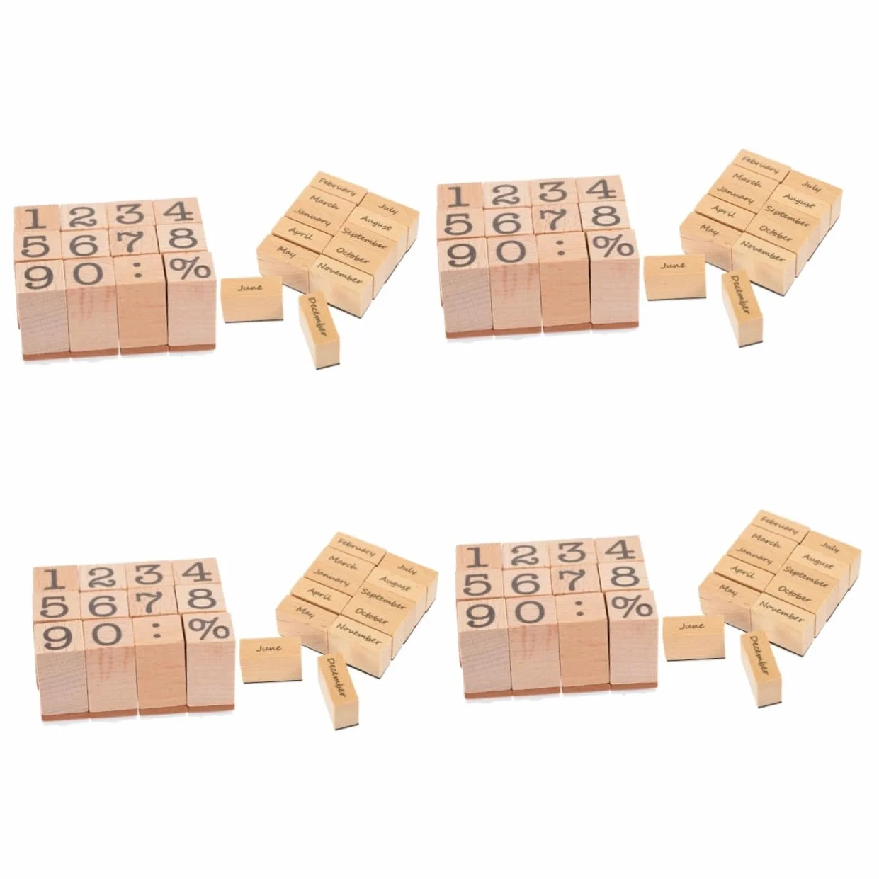 Angoily 8 Juegos Madera Decorativos Scrapbooking Mes y Manualidades y Tarjetas