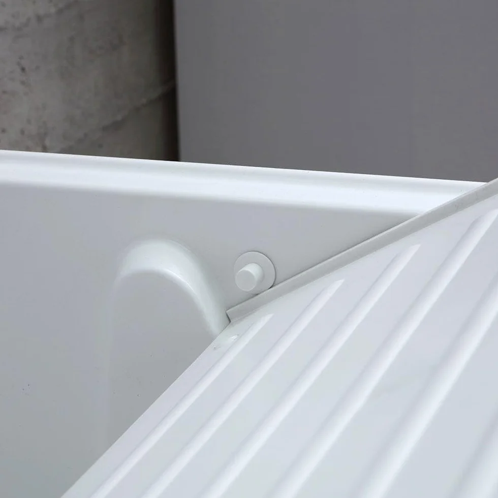 Kiamami Valentina - Mueble lavadero 50 cm blanco con tabla de lavado extraíble |Pratico
