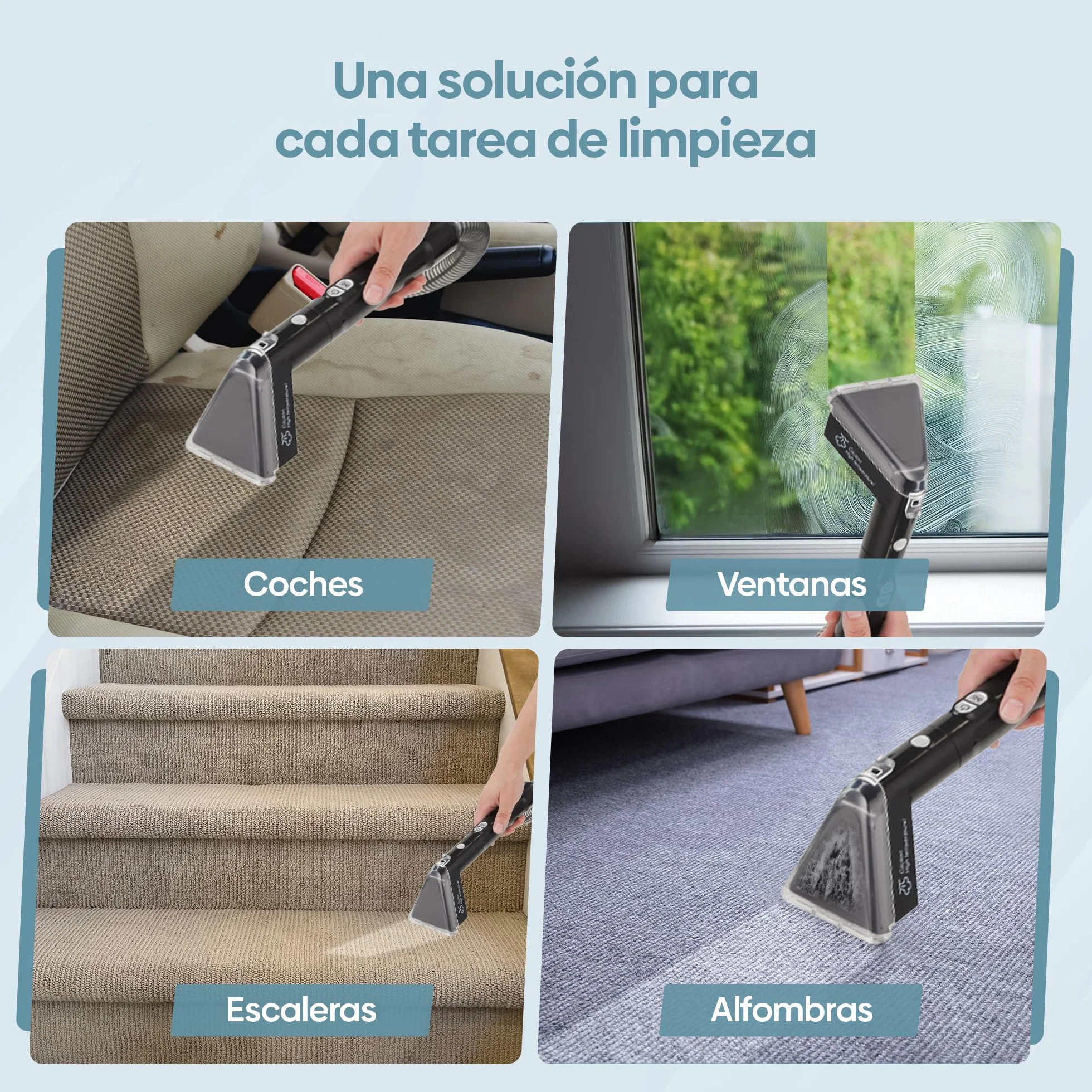 Olvy Limpiador de Alfombras PRO 1650W Aspiradora en húmedo con función de vapor 100°C
