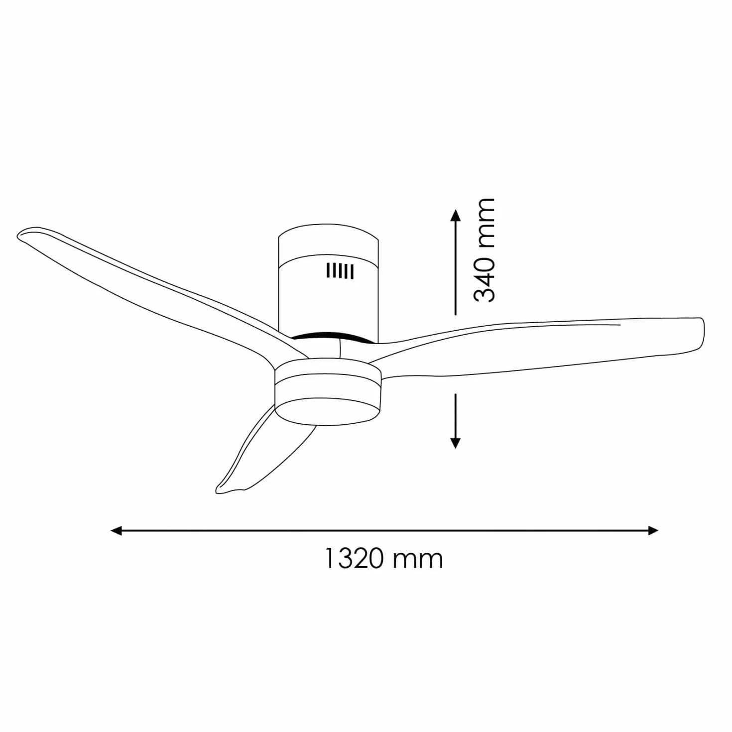 M mimotec - Ventilador Techo Energy con Luz LED Regulable en intensidad, Motor DC Silencioso, Aspas Efecto Madera Ø132 cm, Mando, 6 Velocidades, 3 Temperatura de Luz, Temporizador, Verano/Invierno