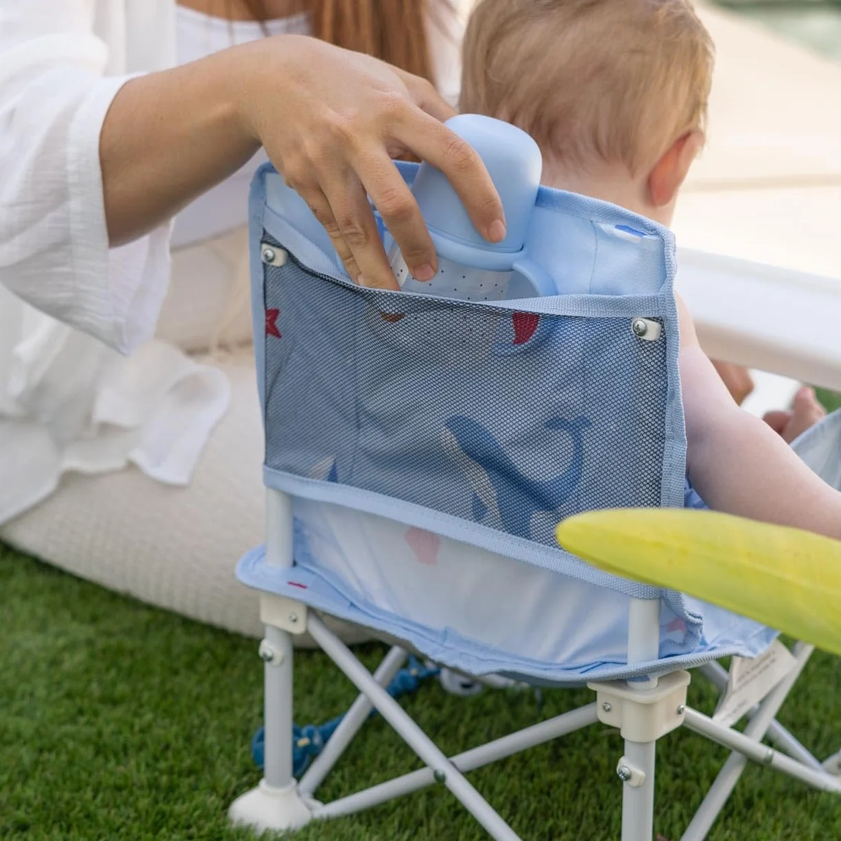 Flamingueo Silla Playa Plegable Ligera Para Bebés 6-36 Meses Tejido Poliéster Acero Waterproof Azul