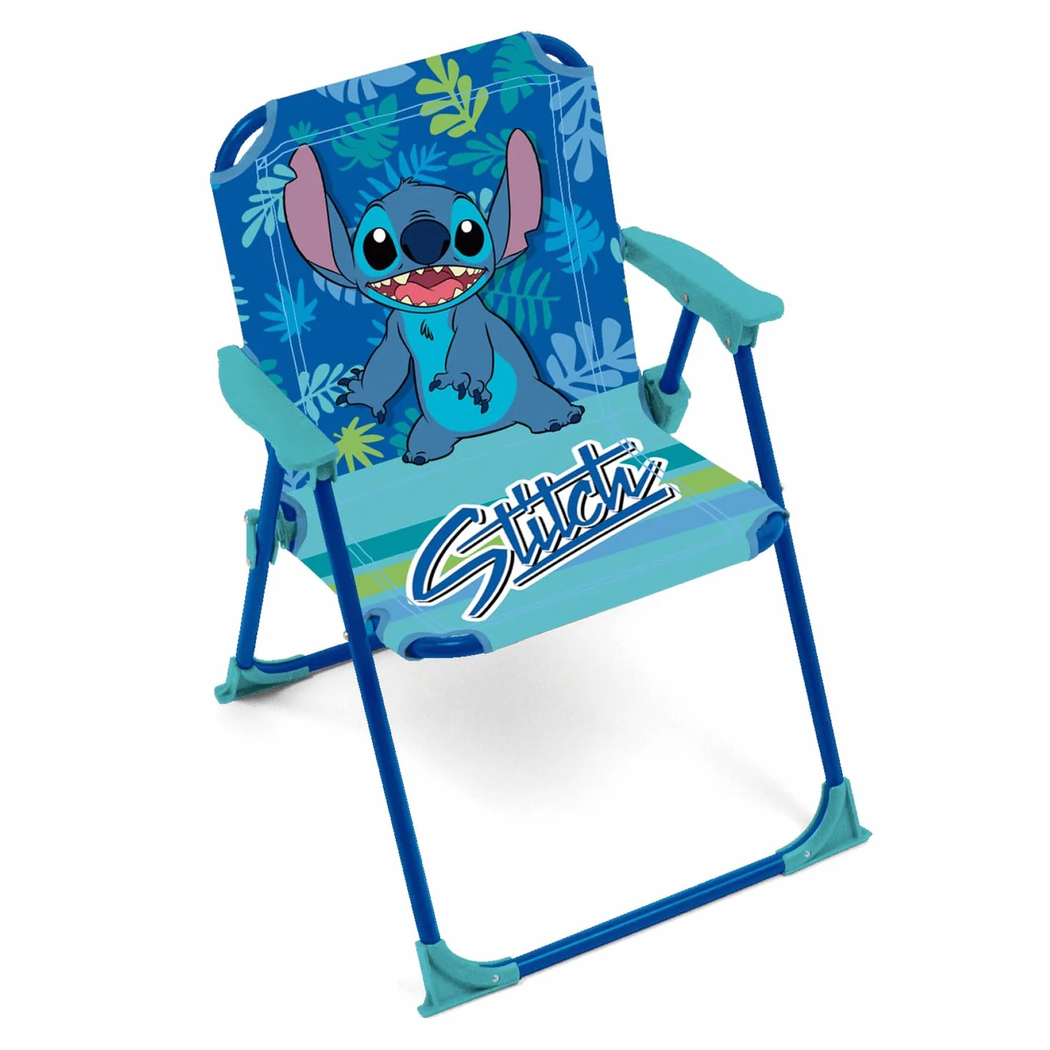 ARDITEX Silla Plegable con Brazos de Stitch de Disney - 38x32x53cm - Adecuado para jardín, Camping, Playa o montaña - Ideal para niños y niñas.