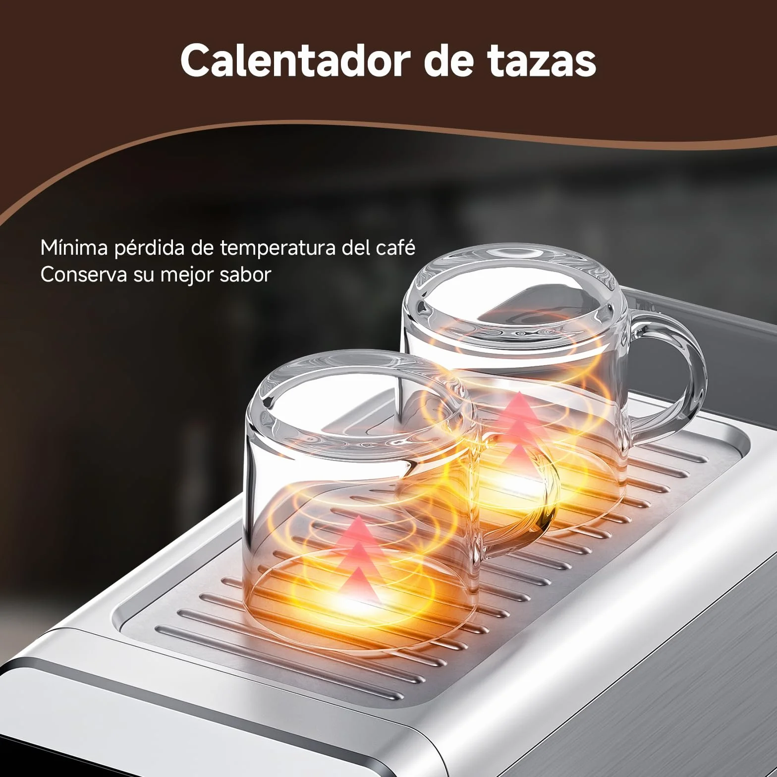 AMZCHEF Cafetera Espresso 20 Bares con Espumador de Leche, 1350W de Acero Inoxidable con Pantalla LED y Depósito Extraíble de 1,2 L, Diseño Compacto para el Hogar