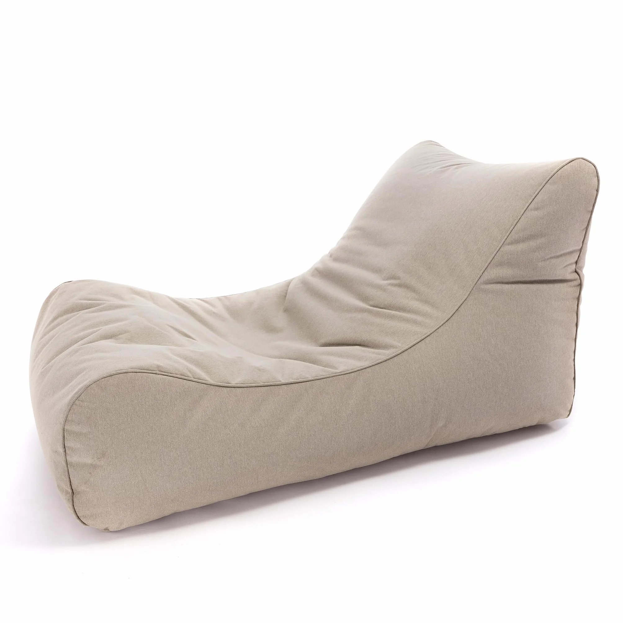 Ecopuf Master – Puf chaise longue de exterior – Sillón con bolsillo lateral – Relleno de bolas de poliestireno – Tumbona de 115 x 65 x 60 cm