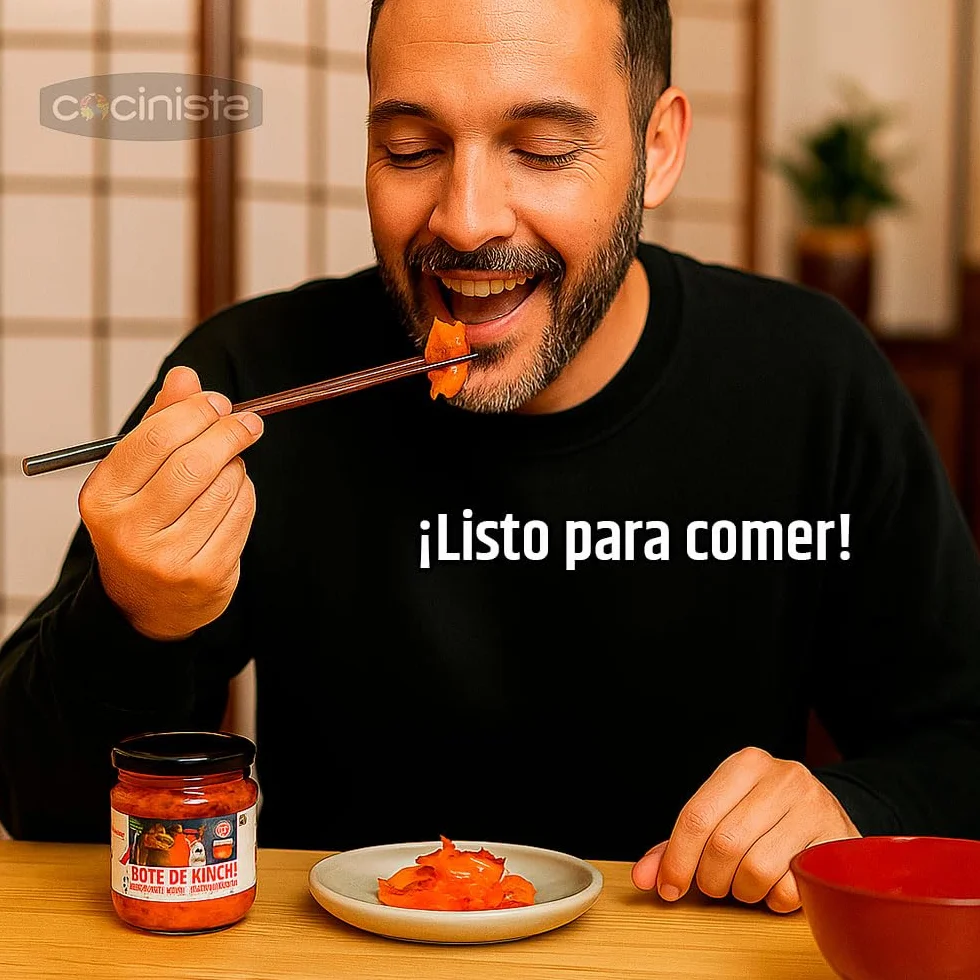 Kimchi coreano fermentado 190 g col con chile especias umami picante suave