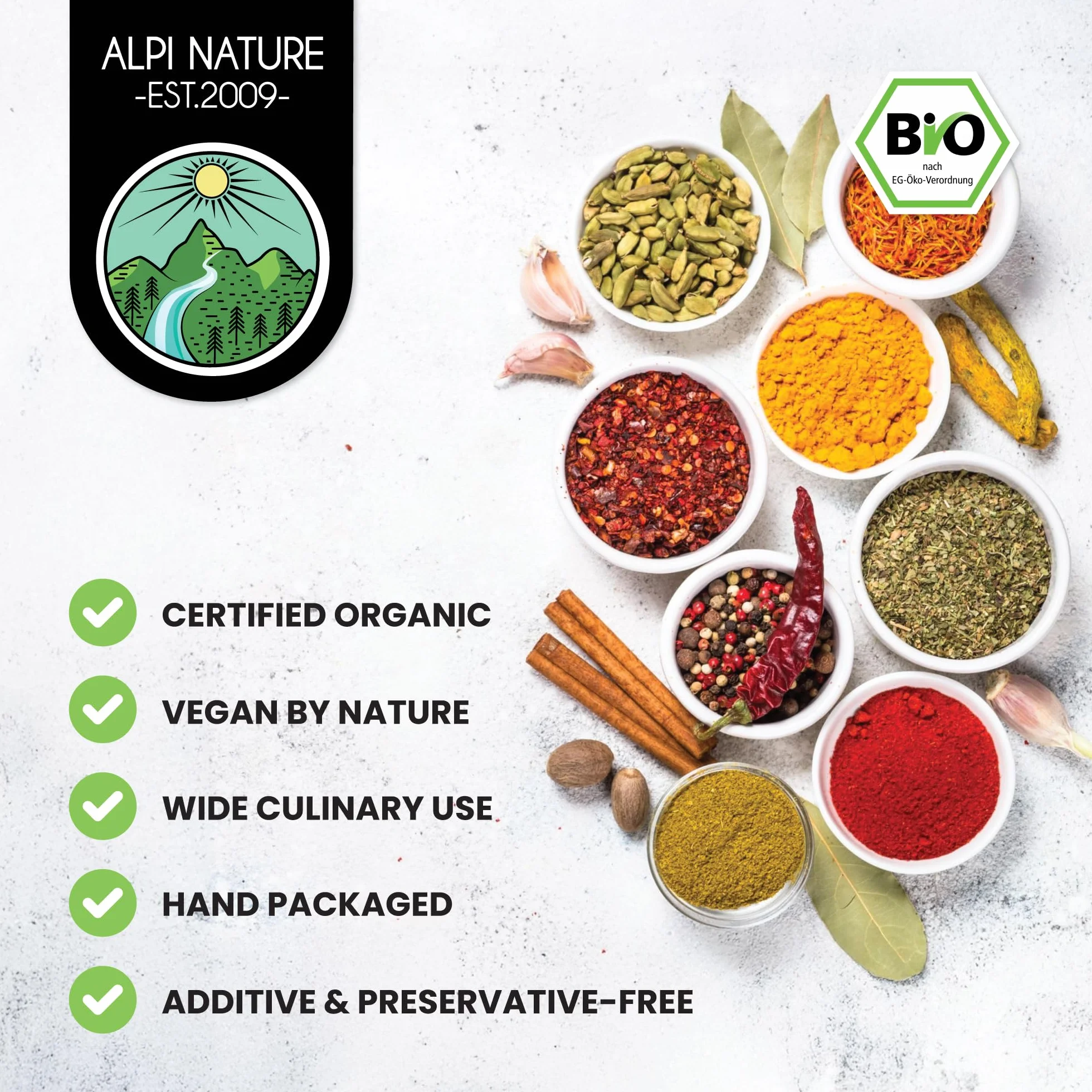 Alpi Nature Mostaza Orgánica en Polvo Negra y Marrón 250g