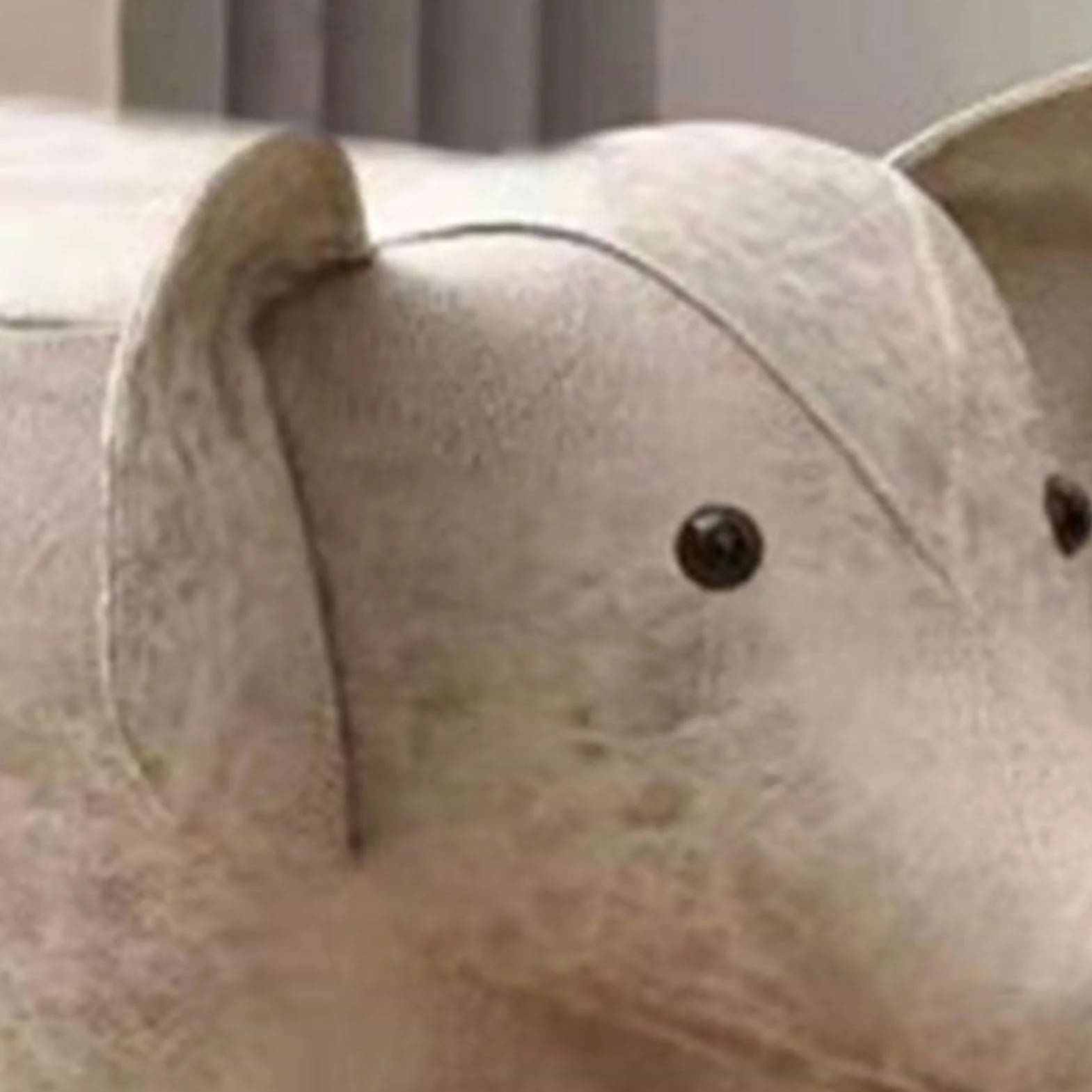 Bonitos Reposapiés de Animales Otomano Taburete Gris Blanco