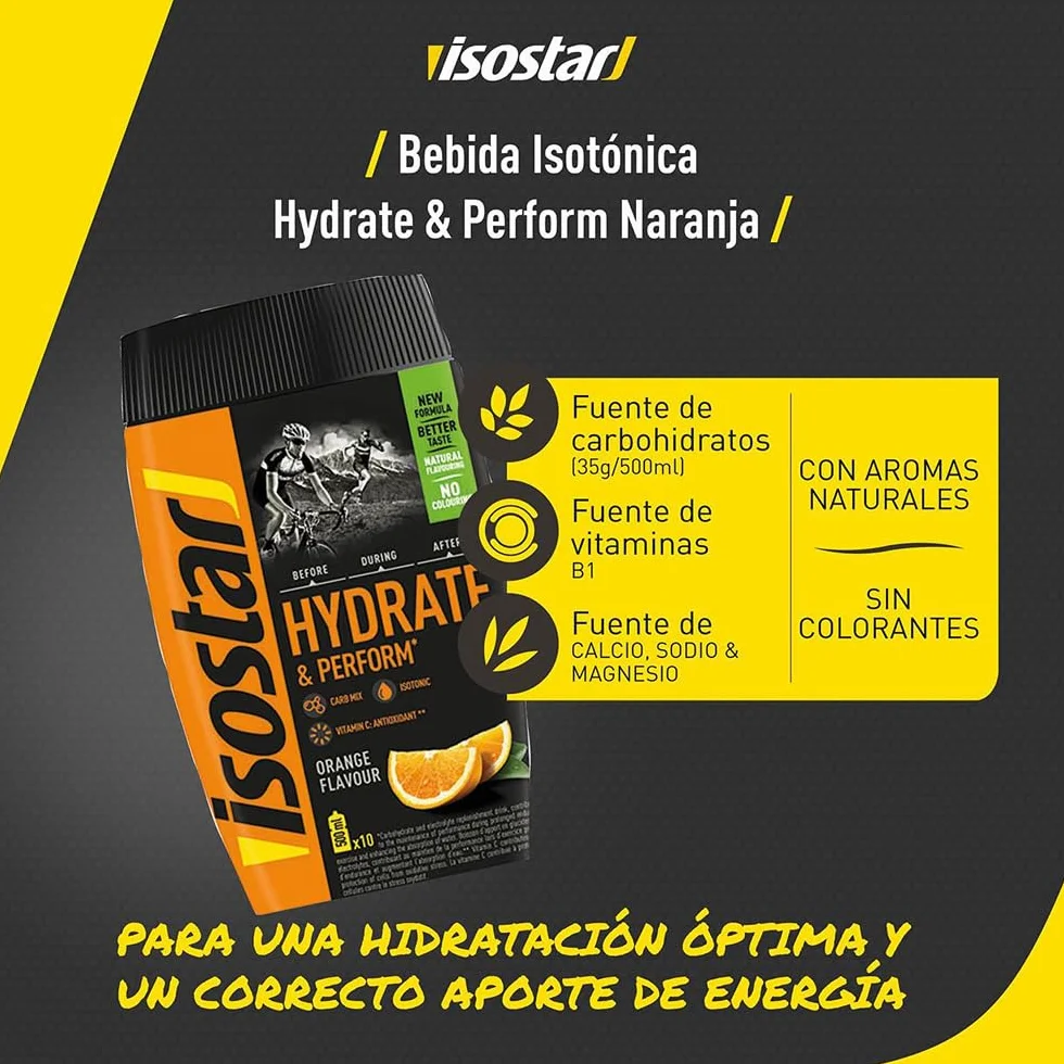 ISOSTAR SABOR NARANJA Hydrate & Perform Powertabs Isotónico 120 g