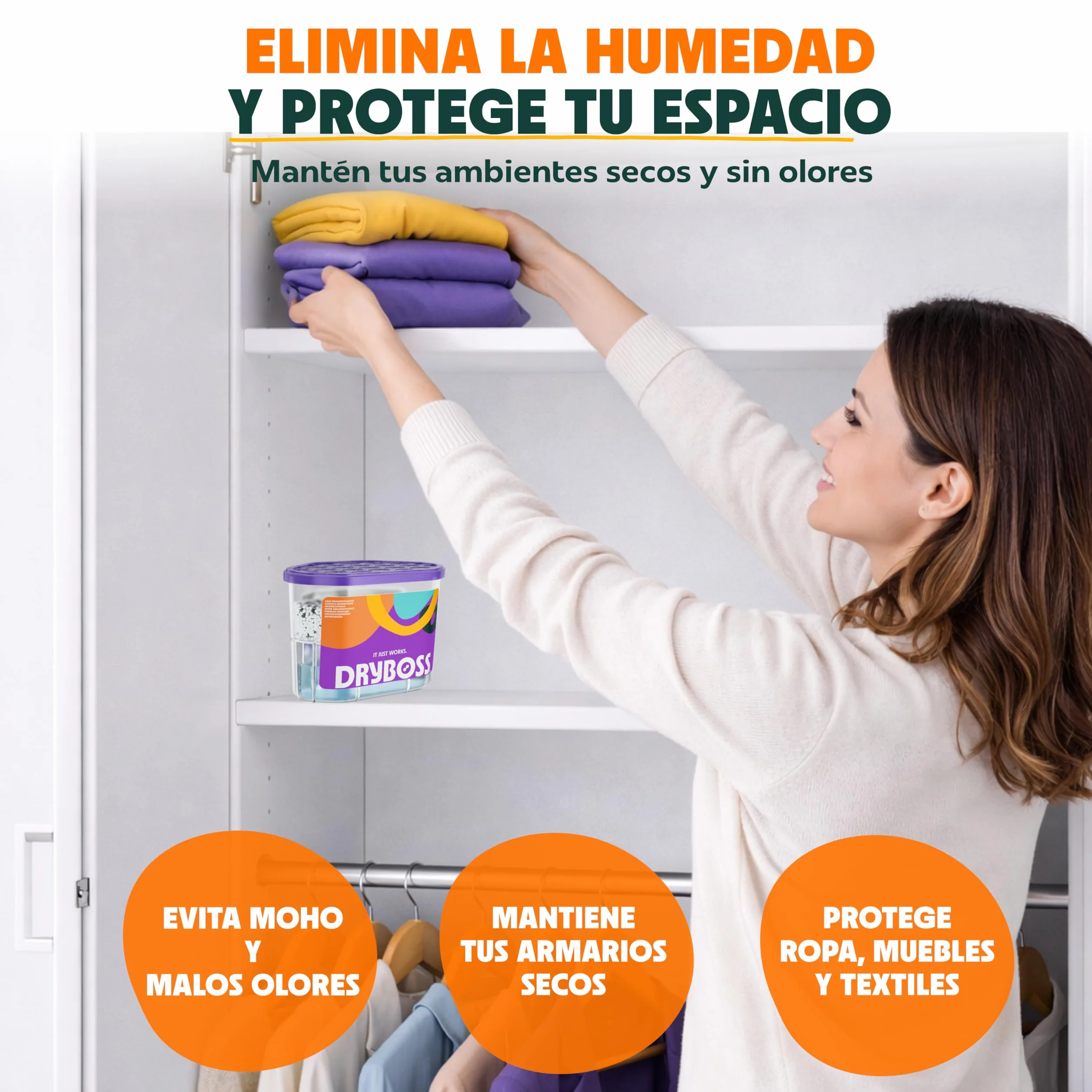 Pack x 10 Deshumidificador Absorbente Anti Humedades de Armarios, Interior Casa, Cajones, Habitacion, Pared, Coche. Quita Olores y Absorbe Humedades. Previene Condensación. Antihumedad