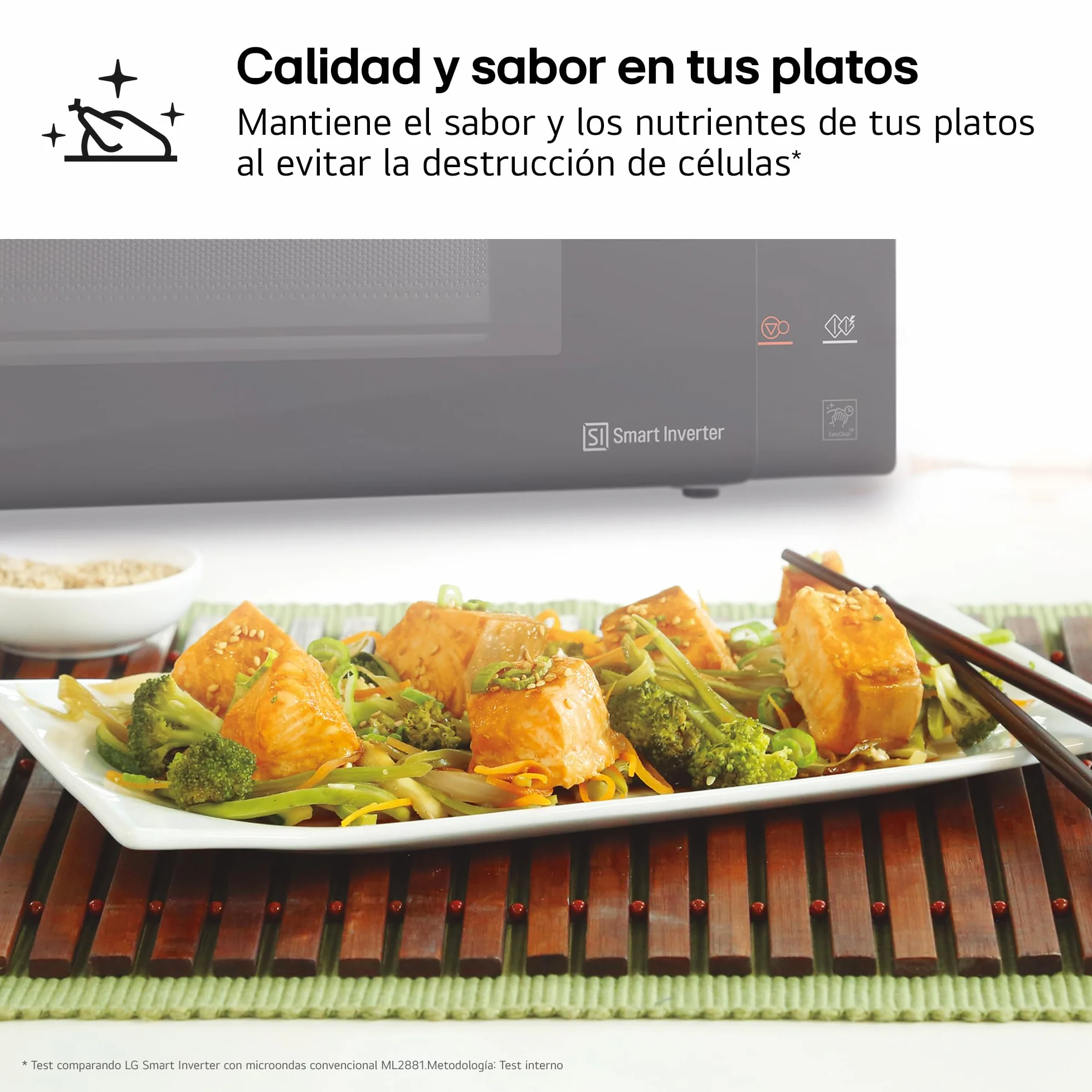 LG MH6535GIB - Microondas con grill, 1000 W, Smart Inverter, Display digital, Color Negro Transparente, 1000 W, 25 l